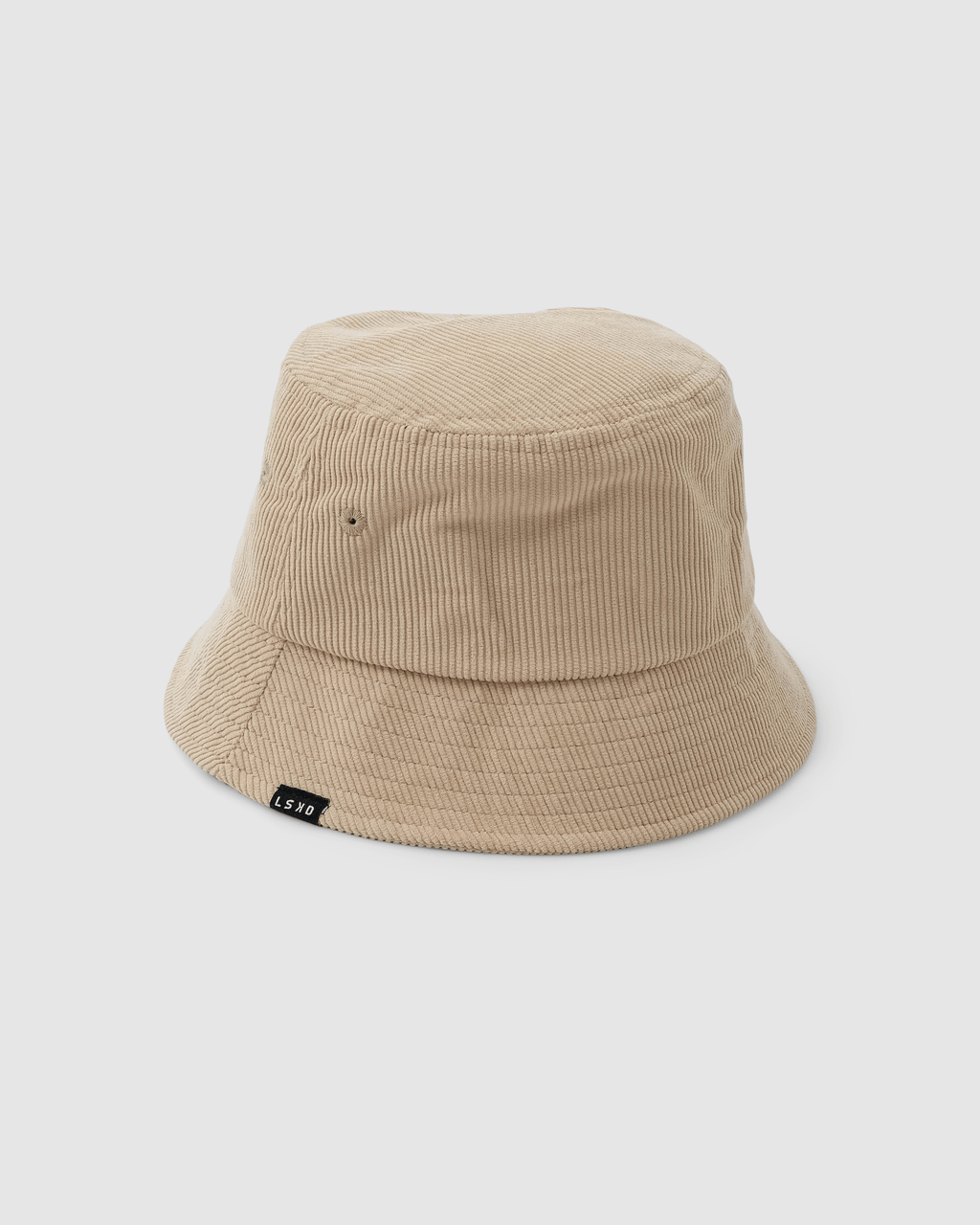 Model wearing Compact Bucket Hat - Corduroy Sand