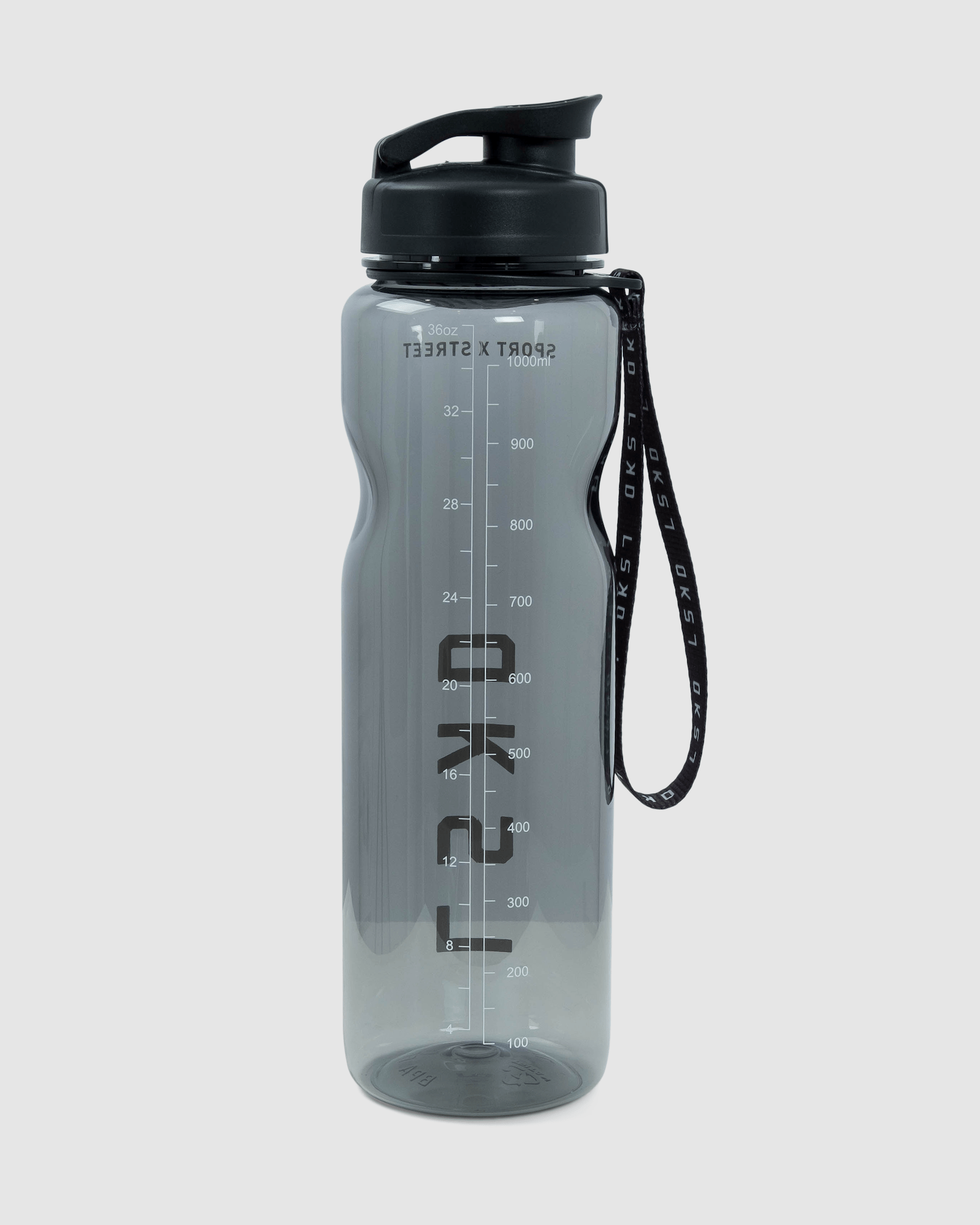 Model wearing Rep 1L Plastic Bottle - Black