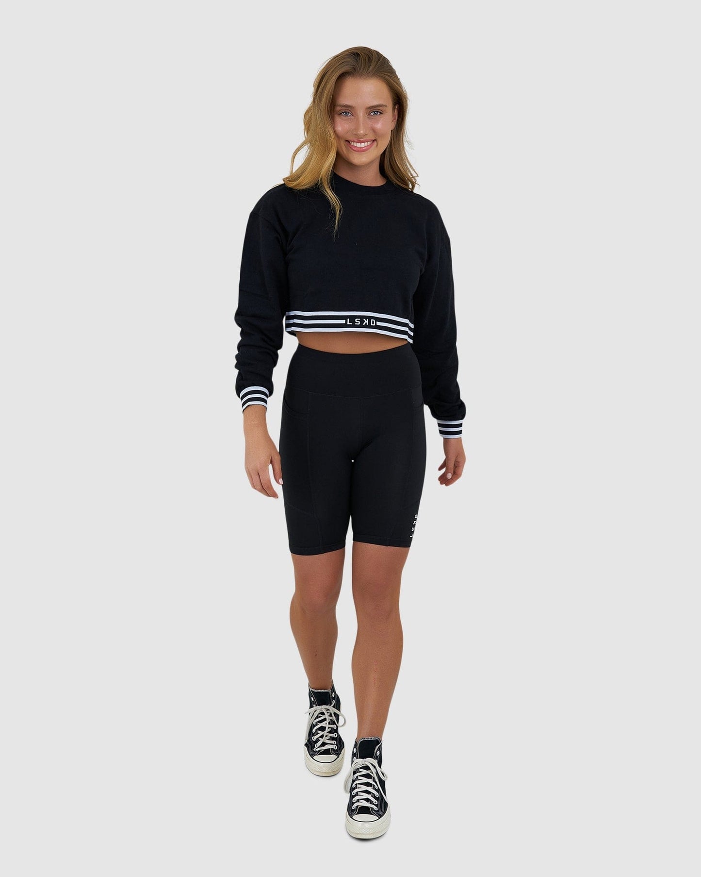 Model wearing A-Line Sweater - Black