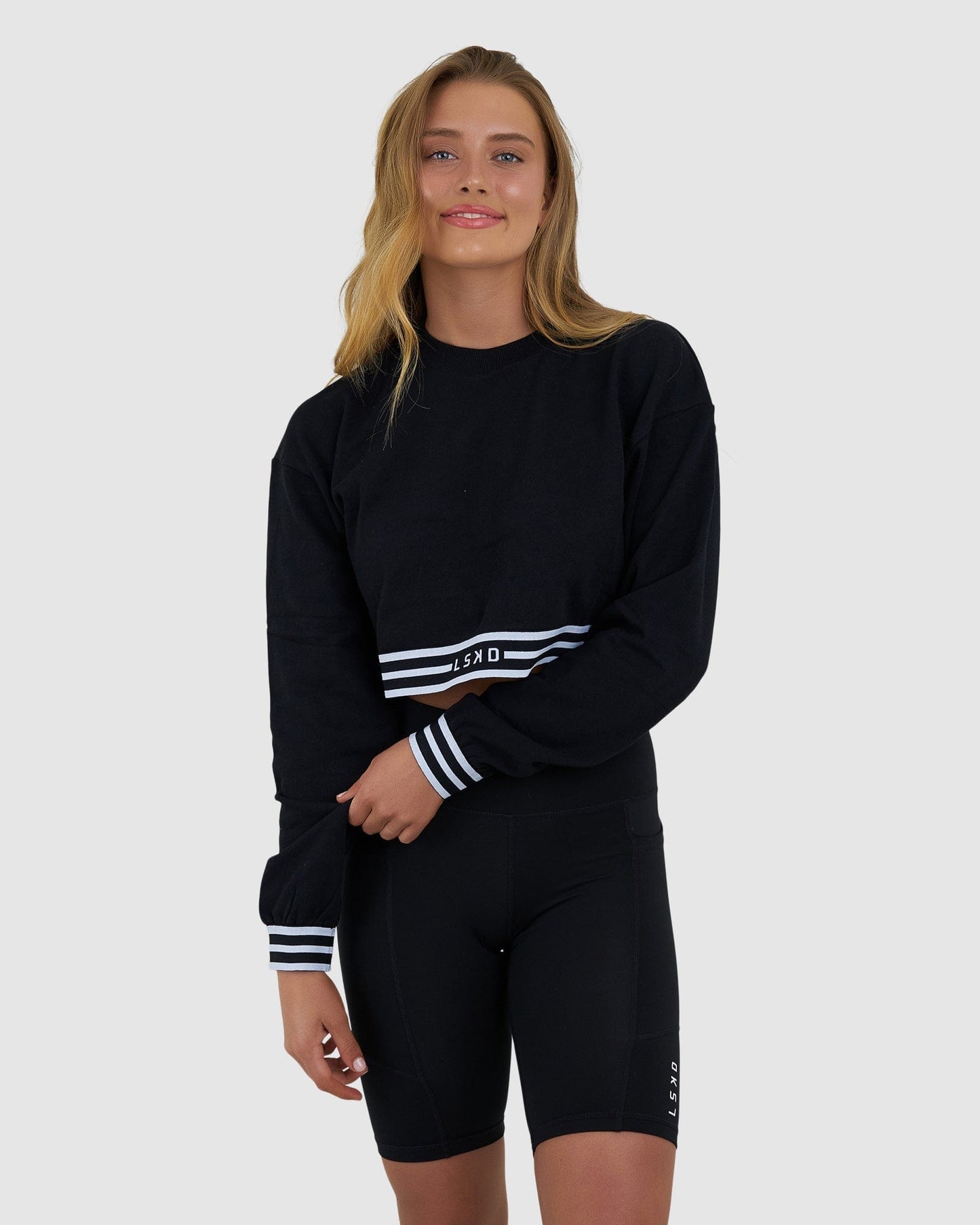 Model wearing A-Line Sweater - Black