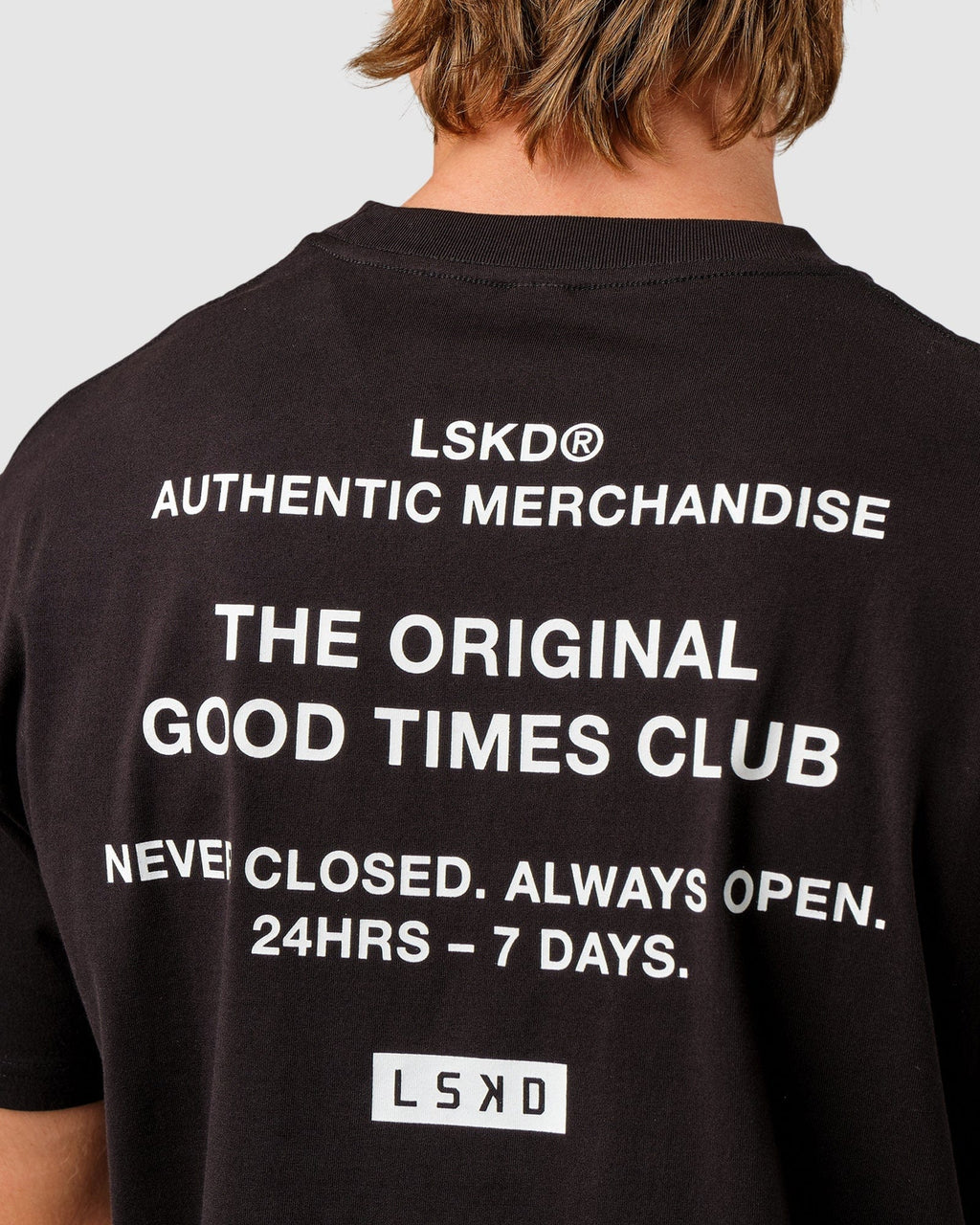 Model wearing OGTC Tee Oversize - Black