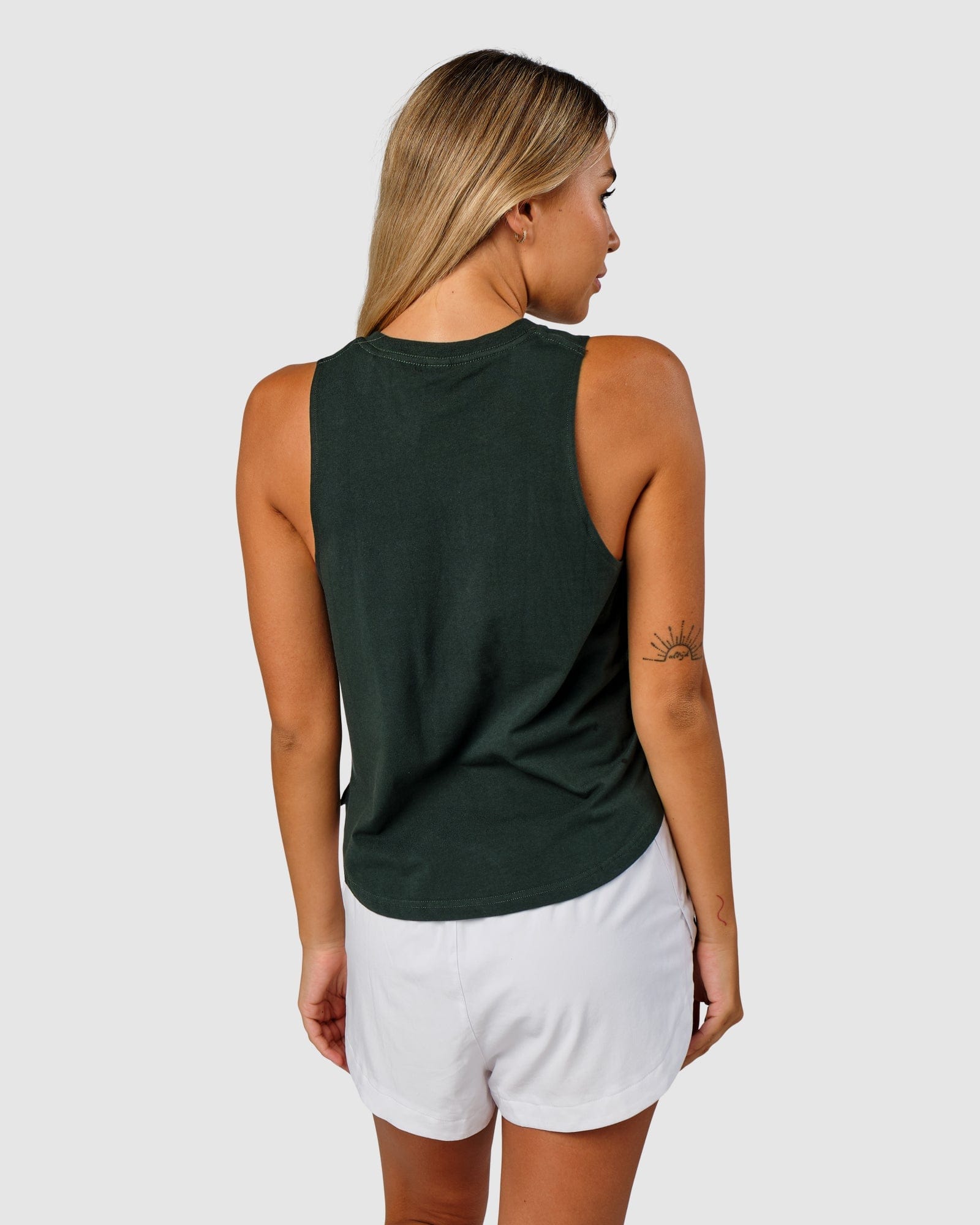 Model wearing Expand FLXCotton Tank - Forest