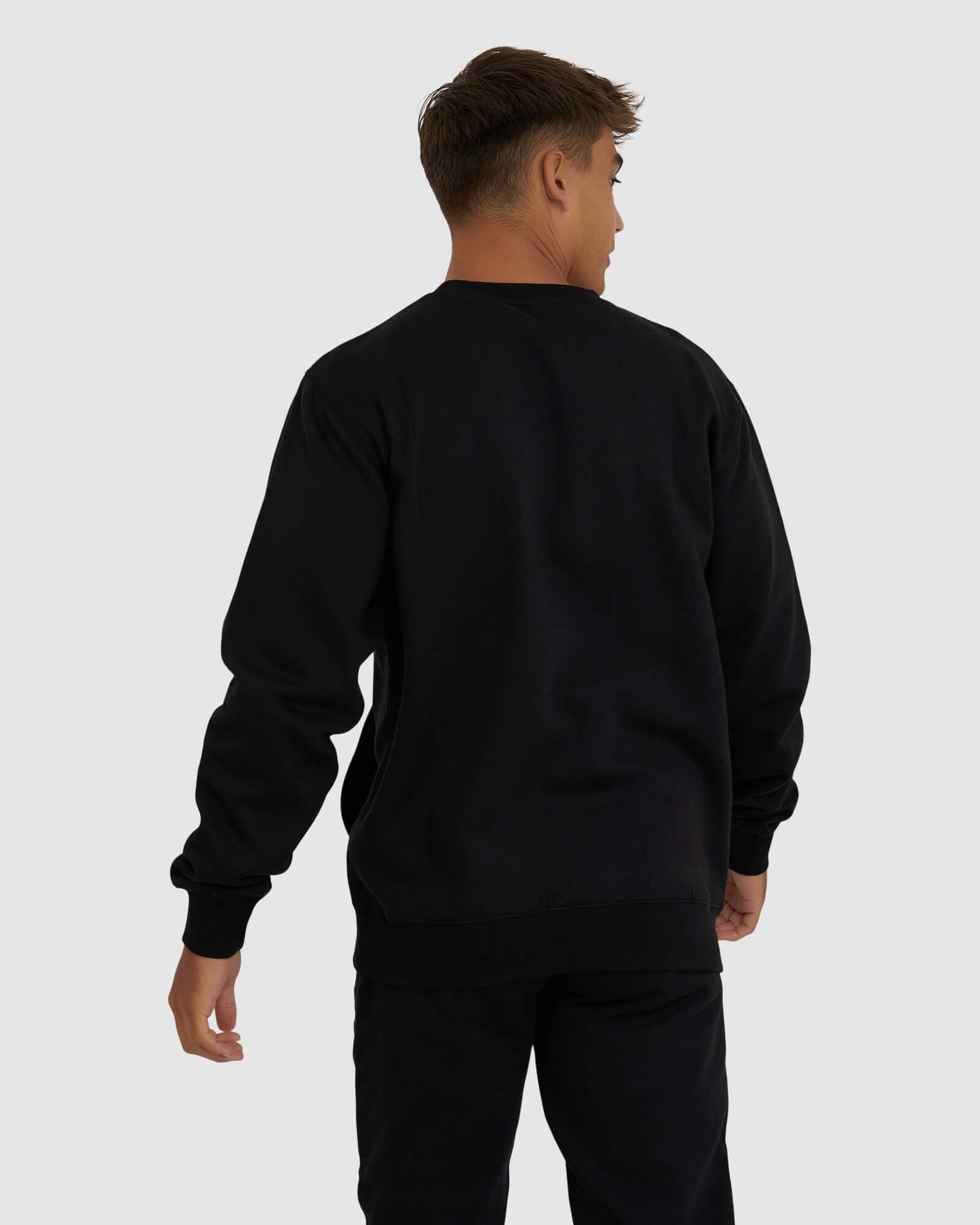 Model wearing Unisex Structure Sweater - Black-White