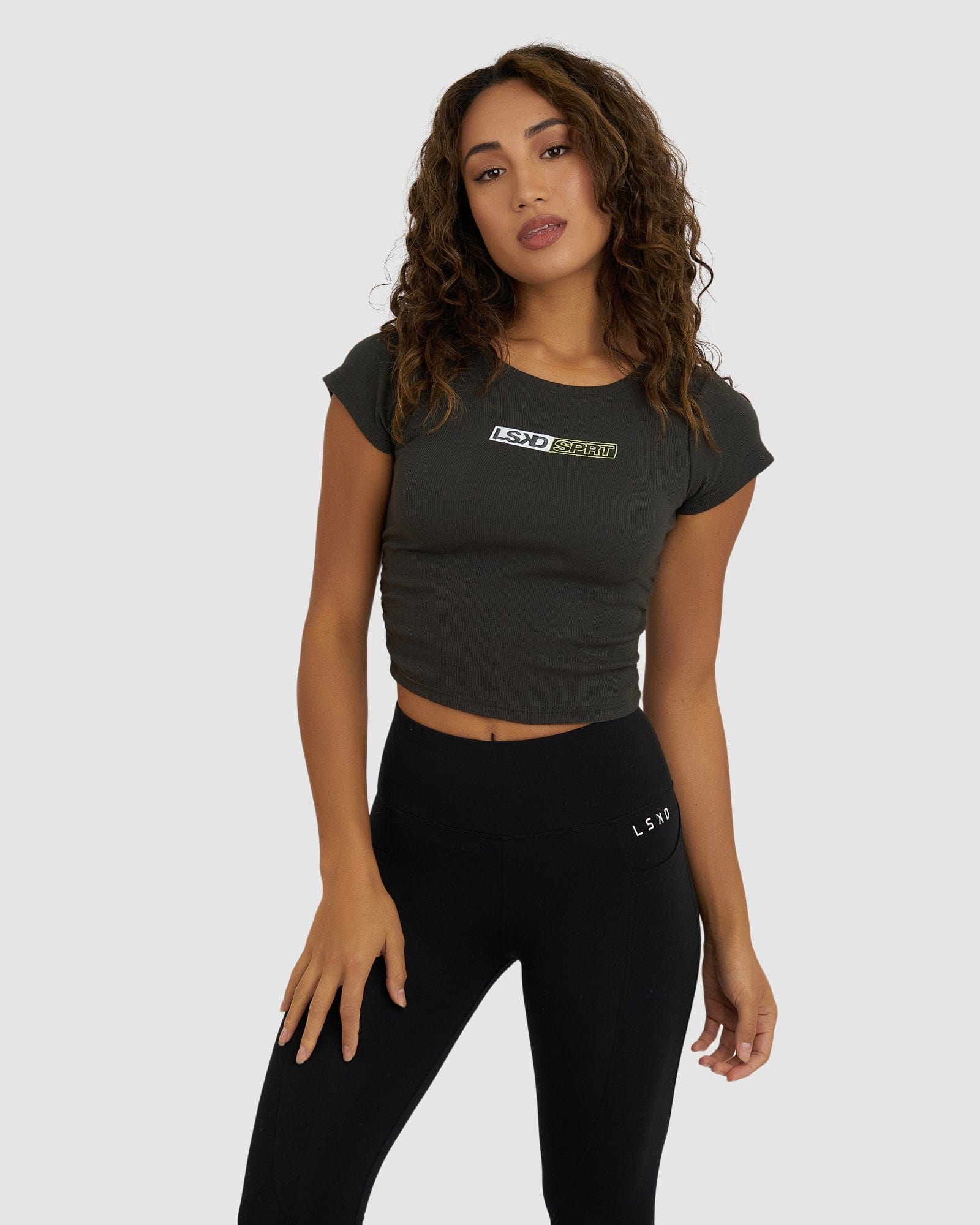 Model wearing SPRT Tee - Pirate Black