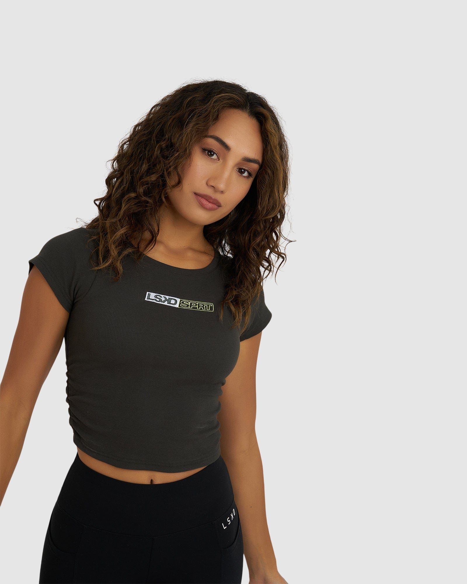 Model wearing SPRT Tee - Pirate Black