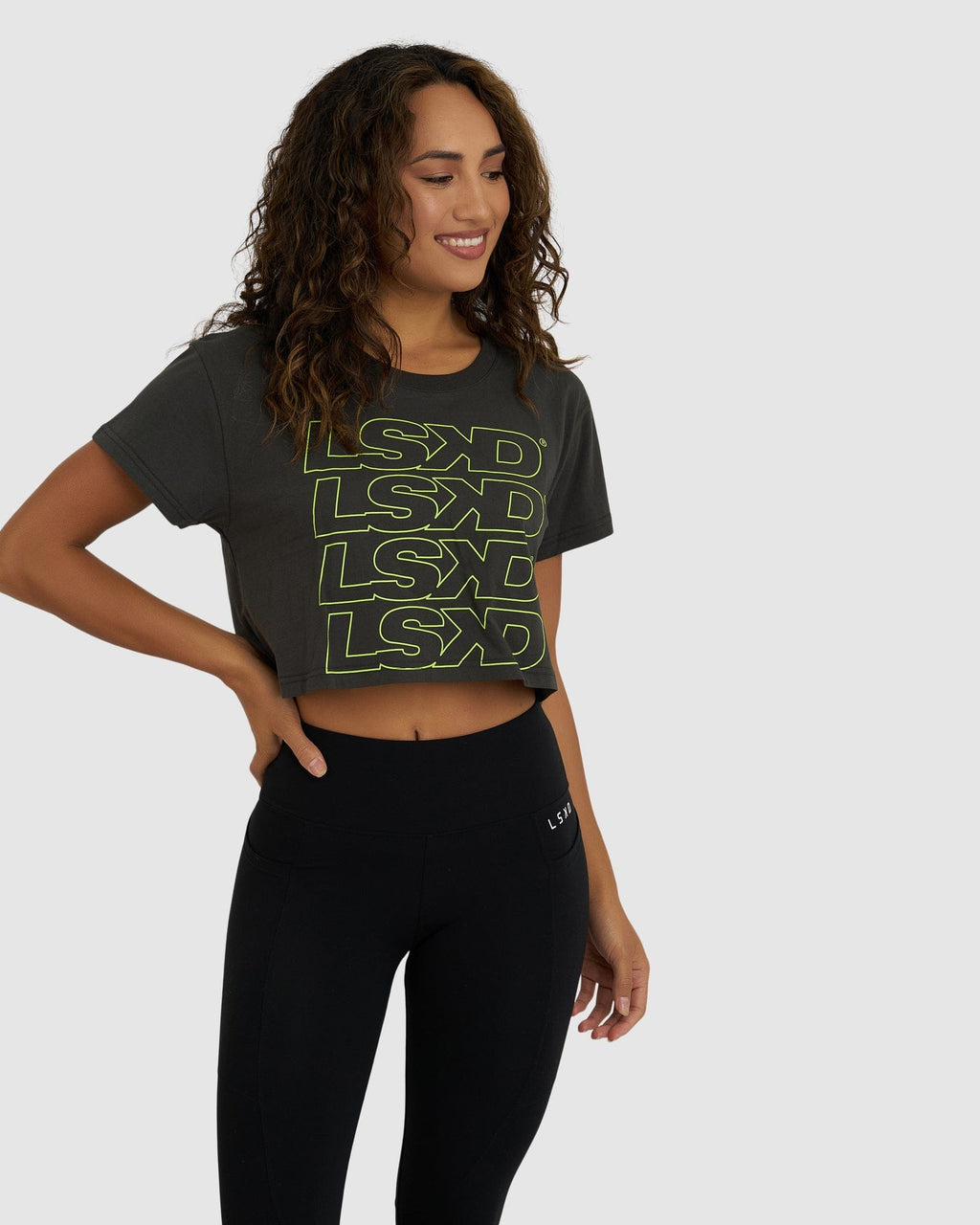 Model wearing Attack Tee - Pirate Black