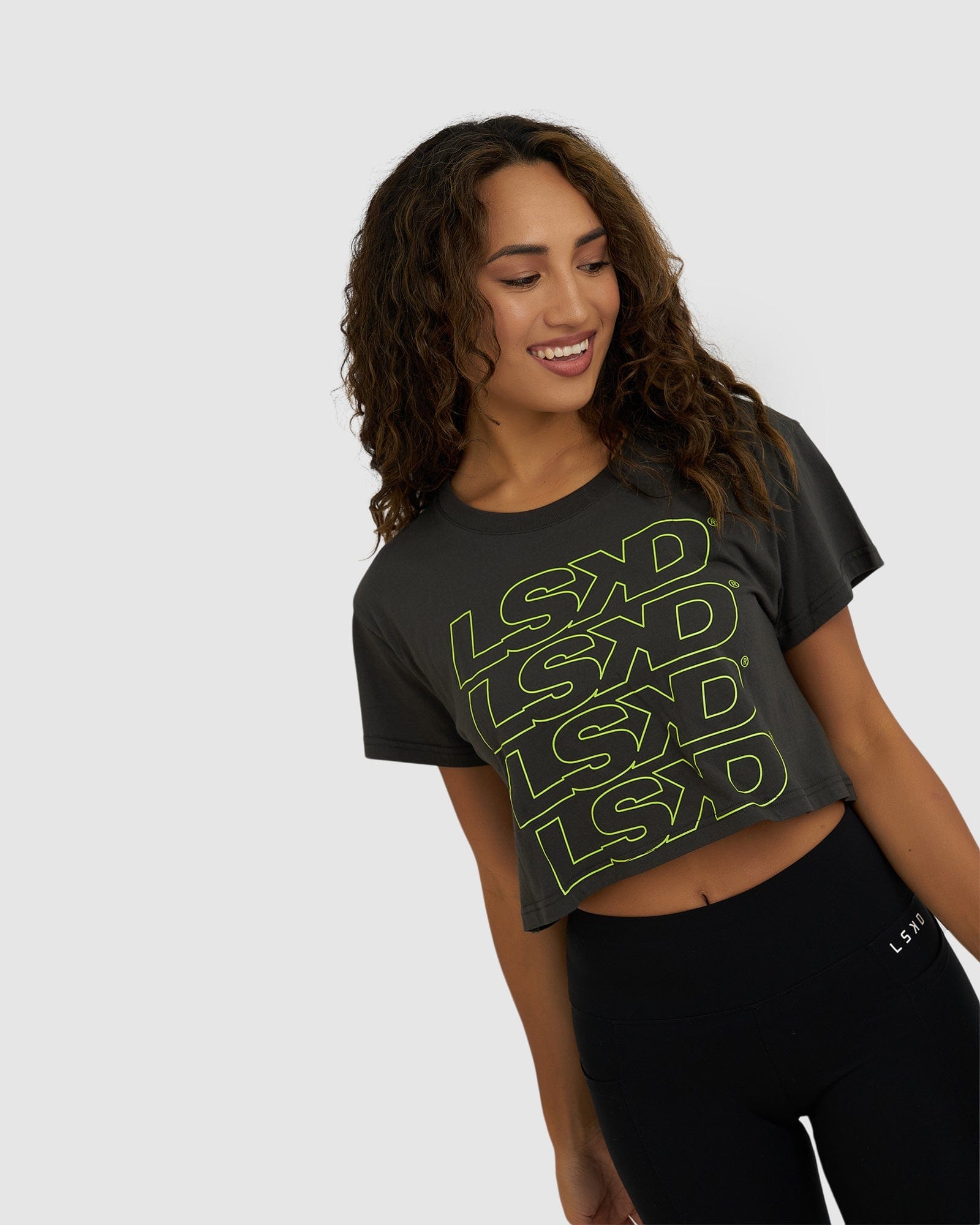 Model wearing Attack Tee - Pirate Black