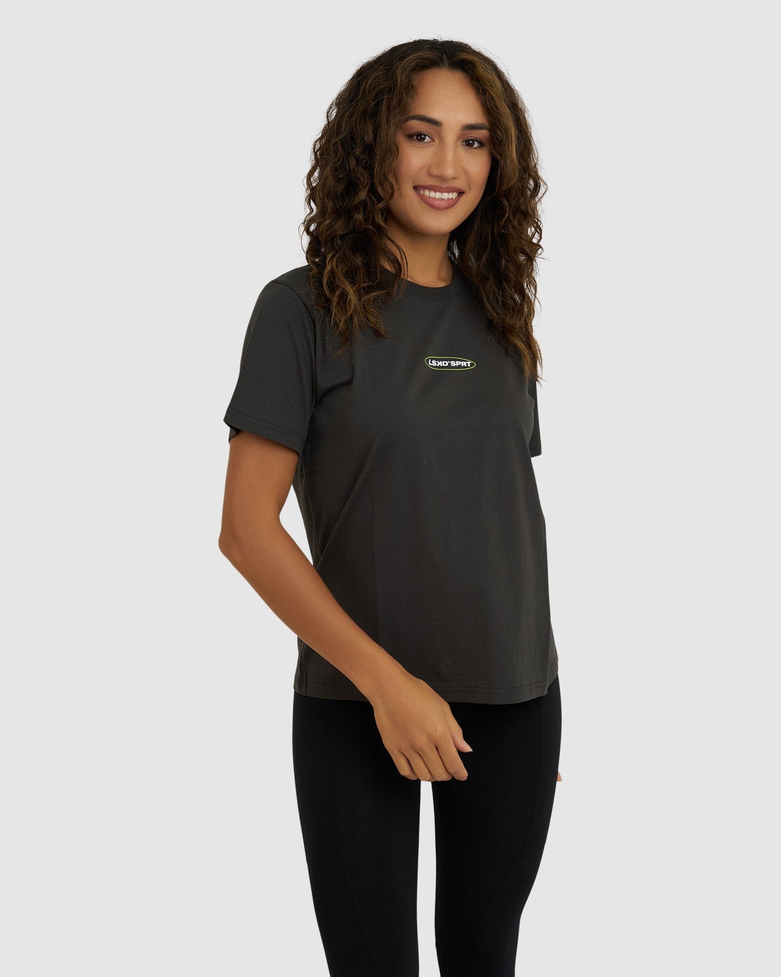 Model wearing Eclipse Tee - Pirate Black