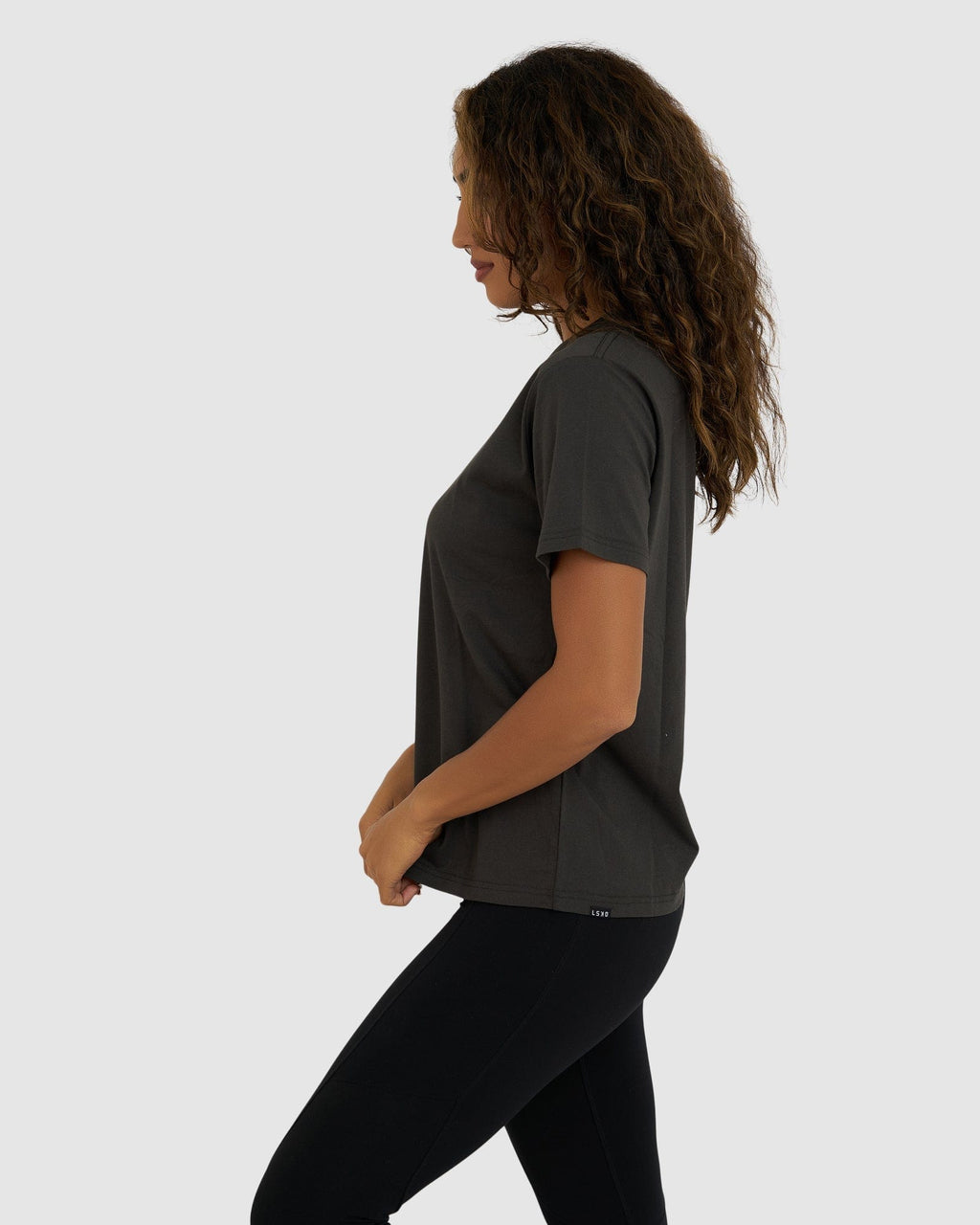 Model wearing Eclipse Tee - Pirate Black