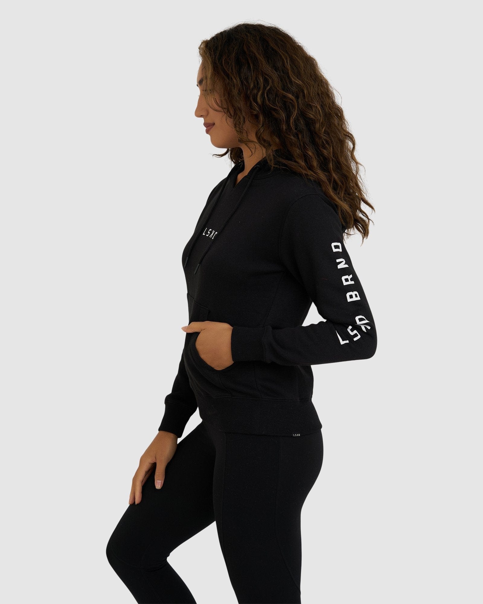 Model wearing Perspective Hoodie - Black