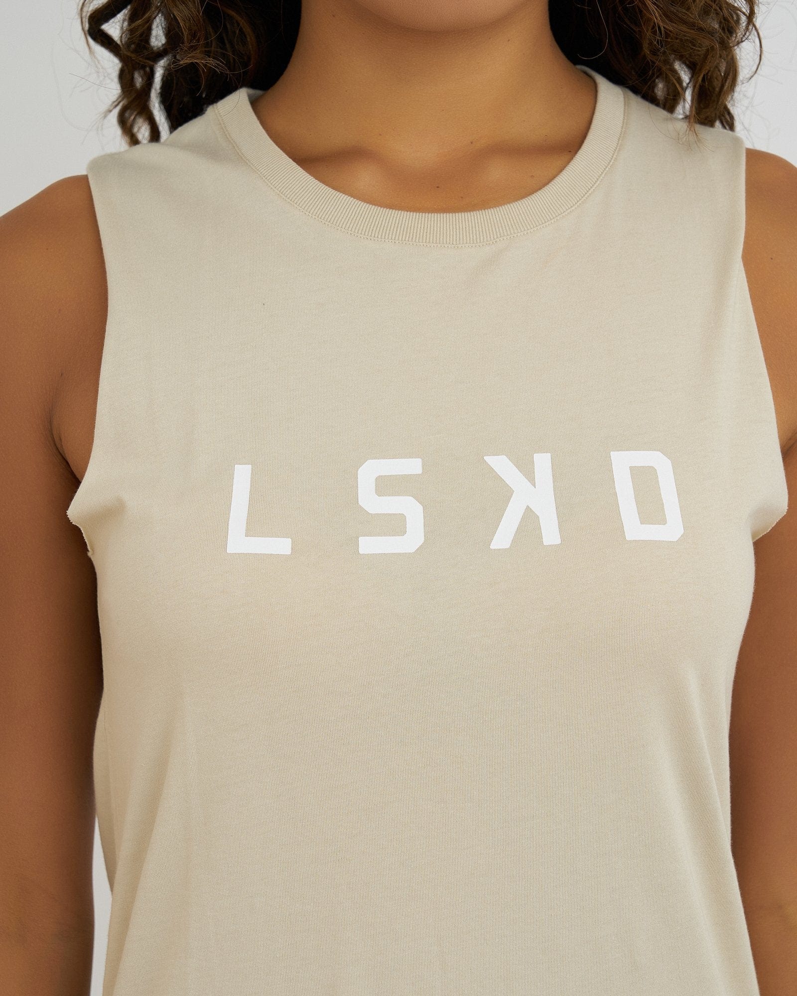 Model wearing Structure Dress - Dune