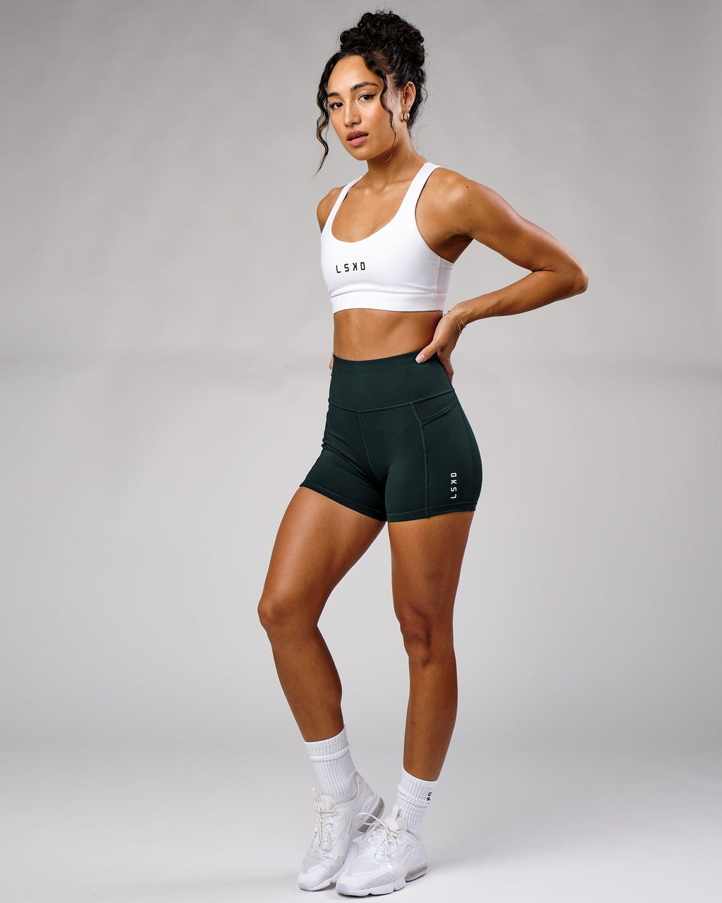 Model wearing Rep X-Short Tight - Deep Teal