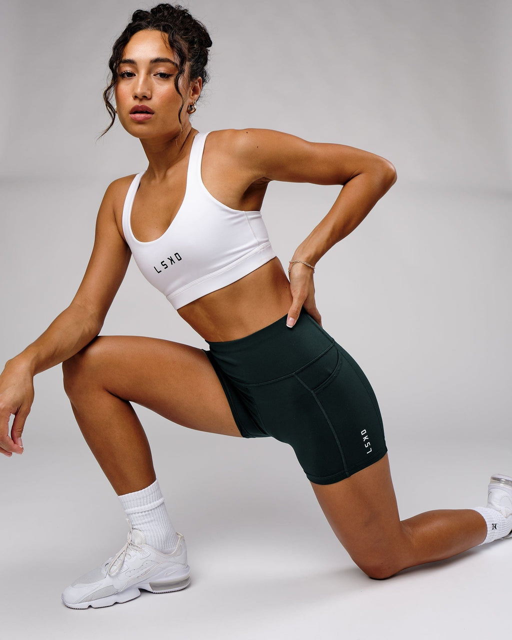 Model wearing Rep X-Short Tight - Deep Teal