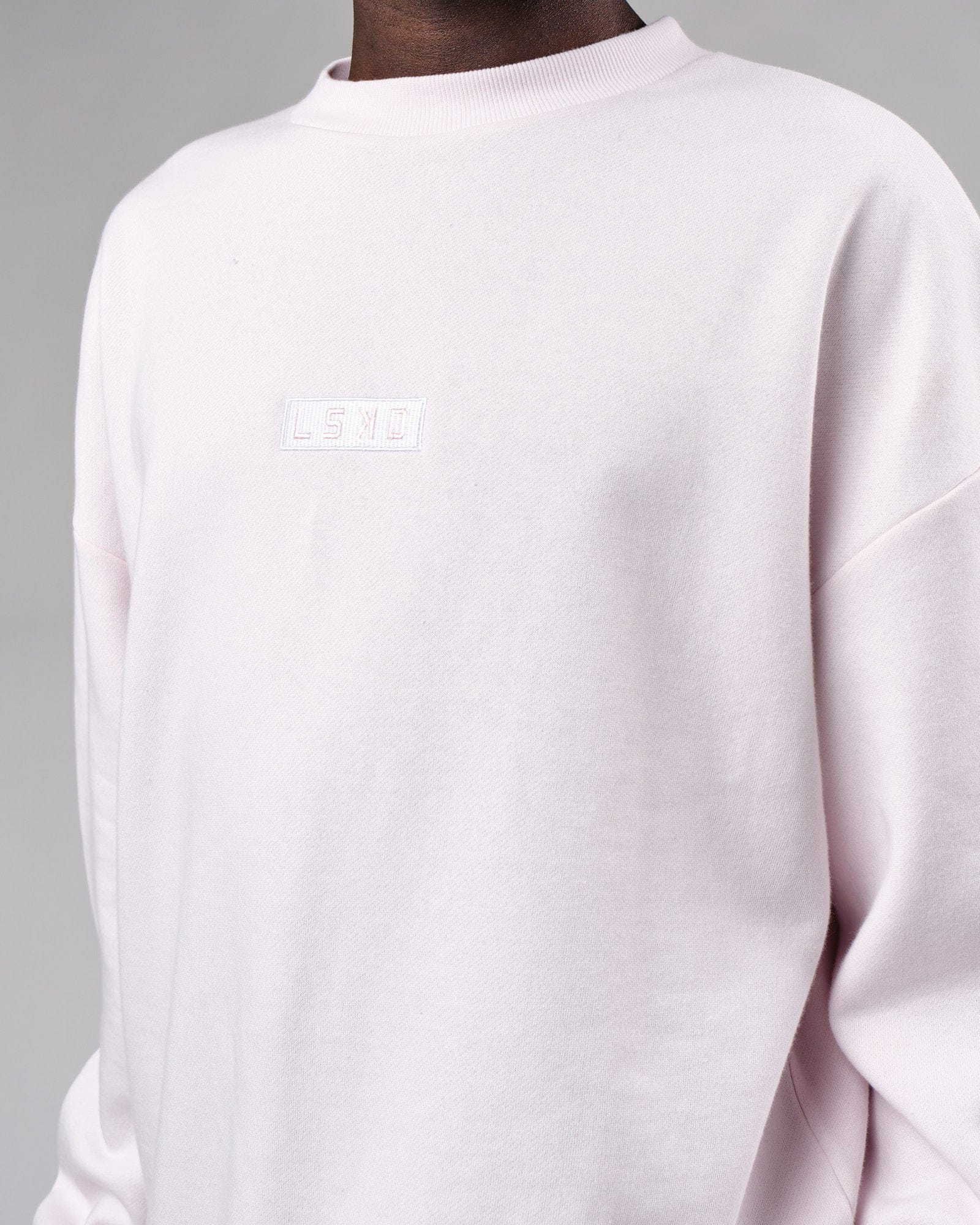 Model wearing Cornerstone Sweater Oversize - Orchid Ice