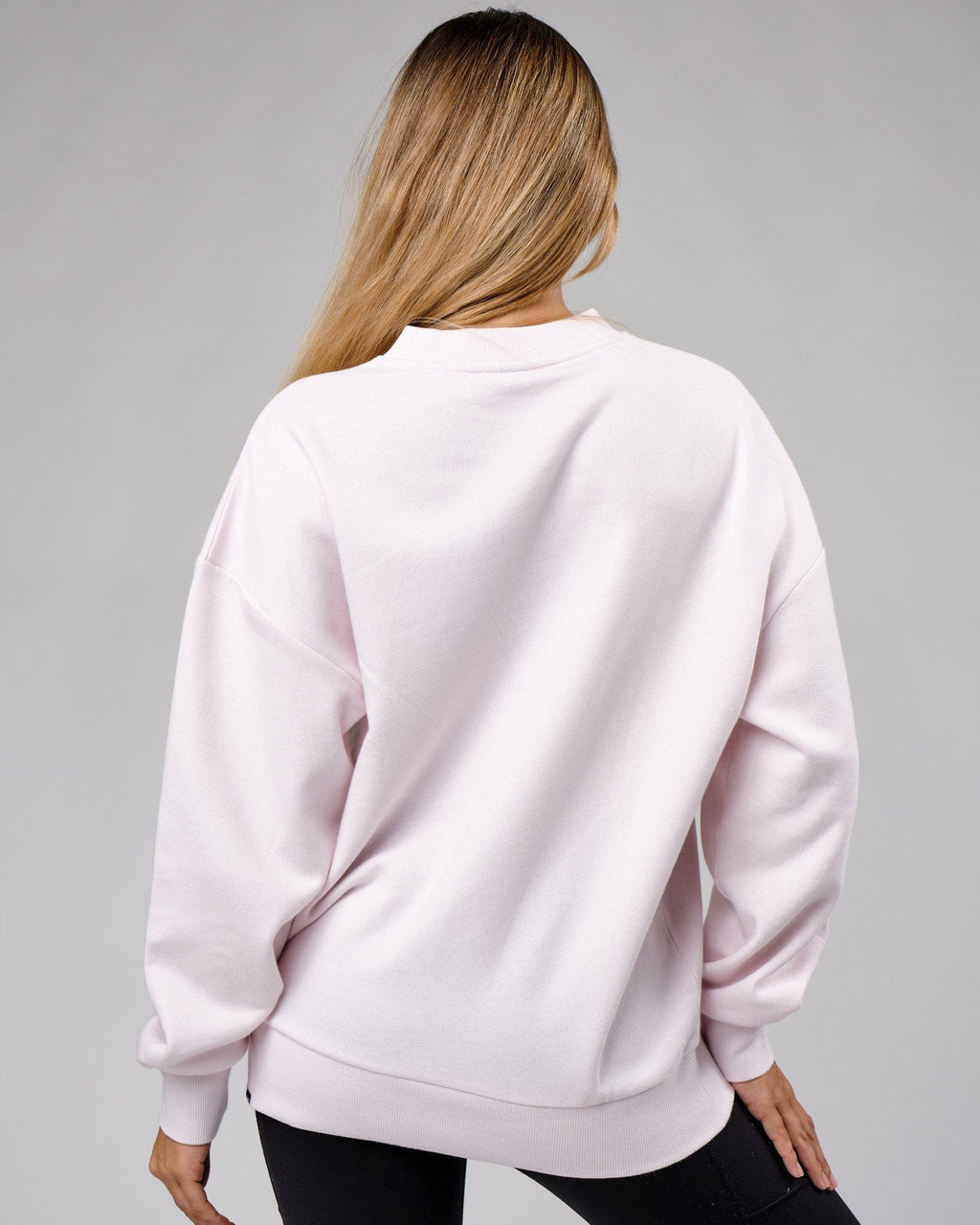 Model wearing Unisex Cornerstone Sweater Oversize - Orchid Ice
