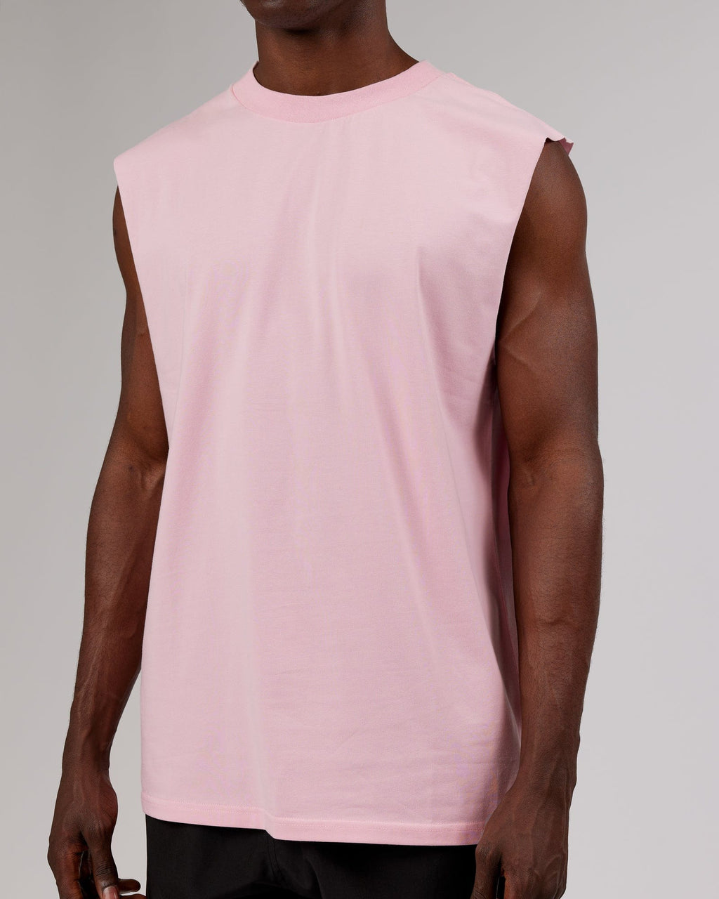 Model wearing LTRD FLXCotton Tank Oversize - Bleached Mauve