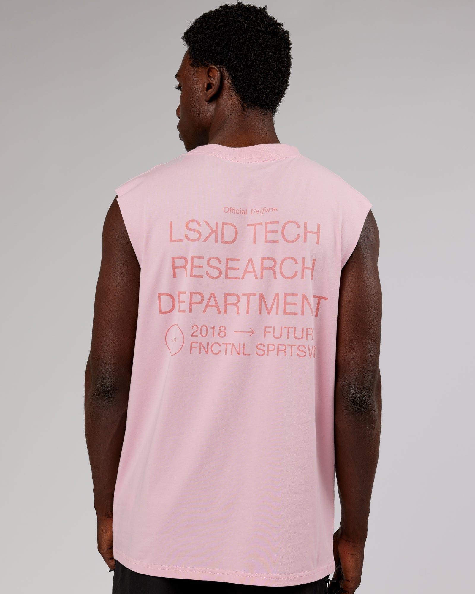 Model wearing LTRD FLXCotton Tank Oversize - Bleached Mauve