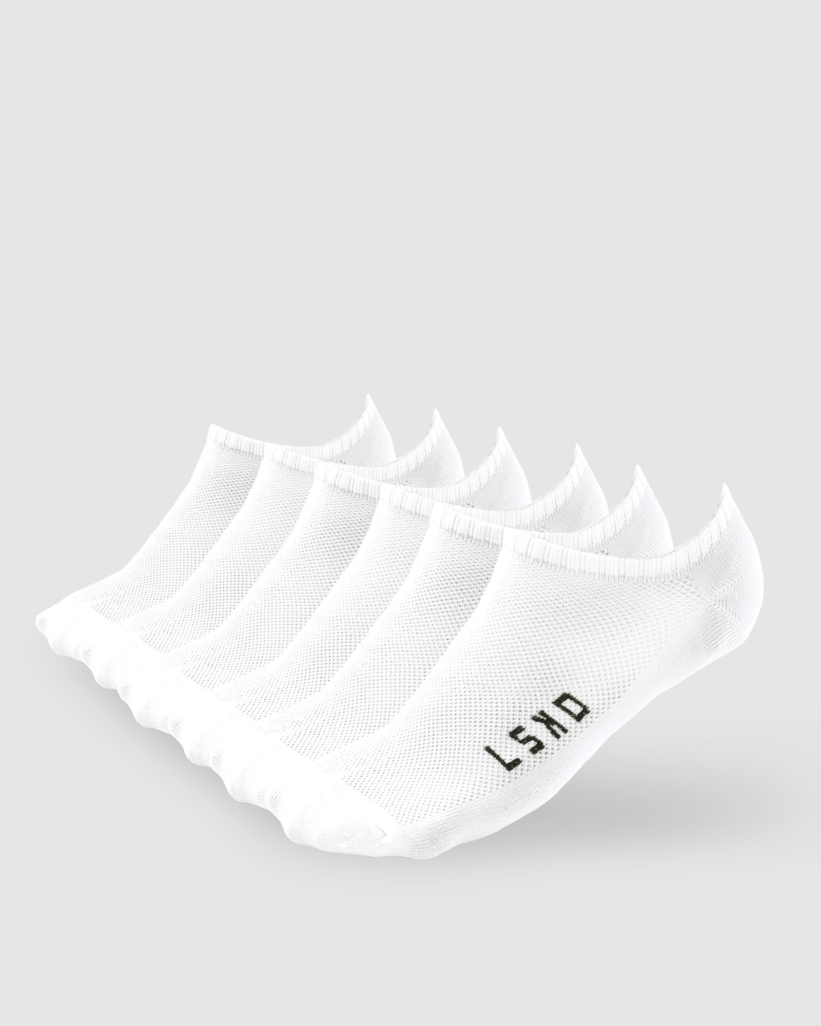 Model wearing Mens Covert Sock - 3 Pack - White