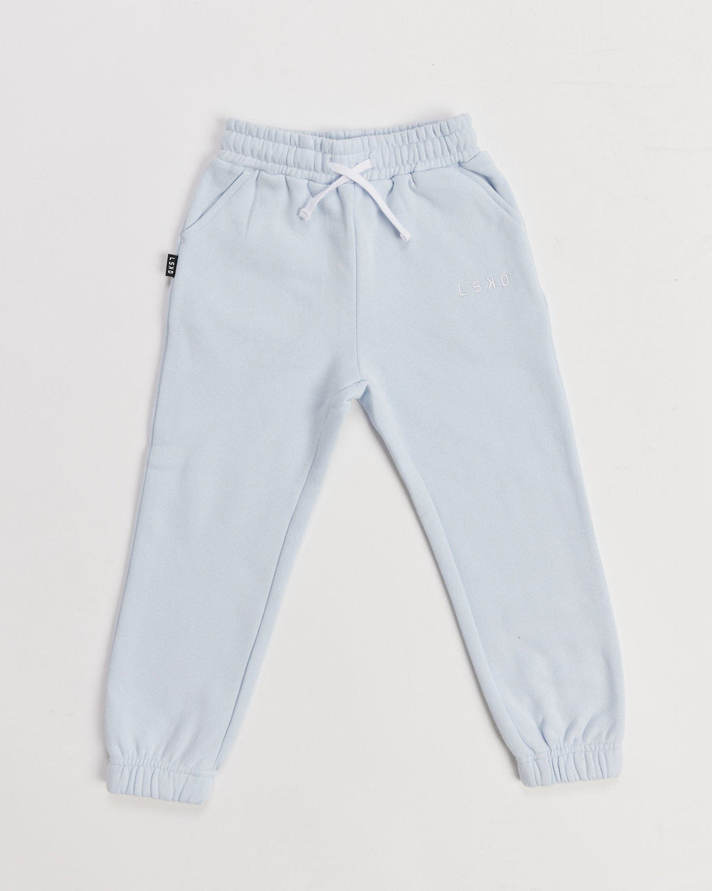 Model wearing Ready Track Pant (00-8) - Sky Blue