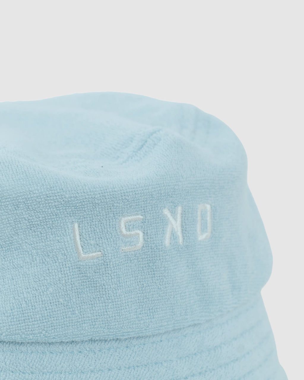 Model wearing Kids Field Bucket Hat - Blue