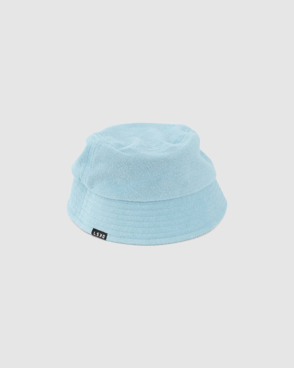 Model wearing Kids Field Bucket Hat - Blue