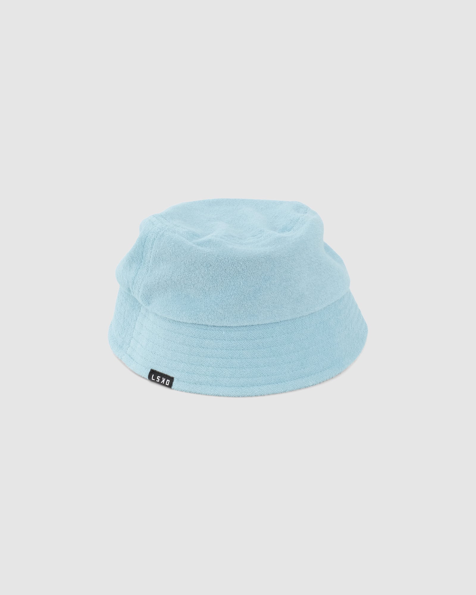 Model wearing Kids Field Bucket Hat - Blue