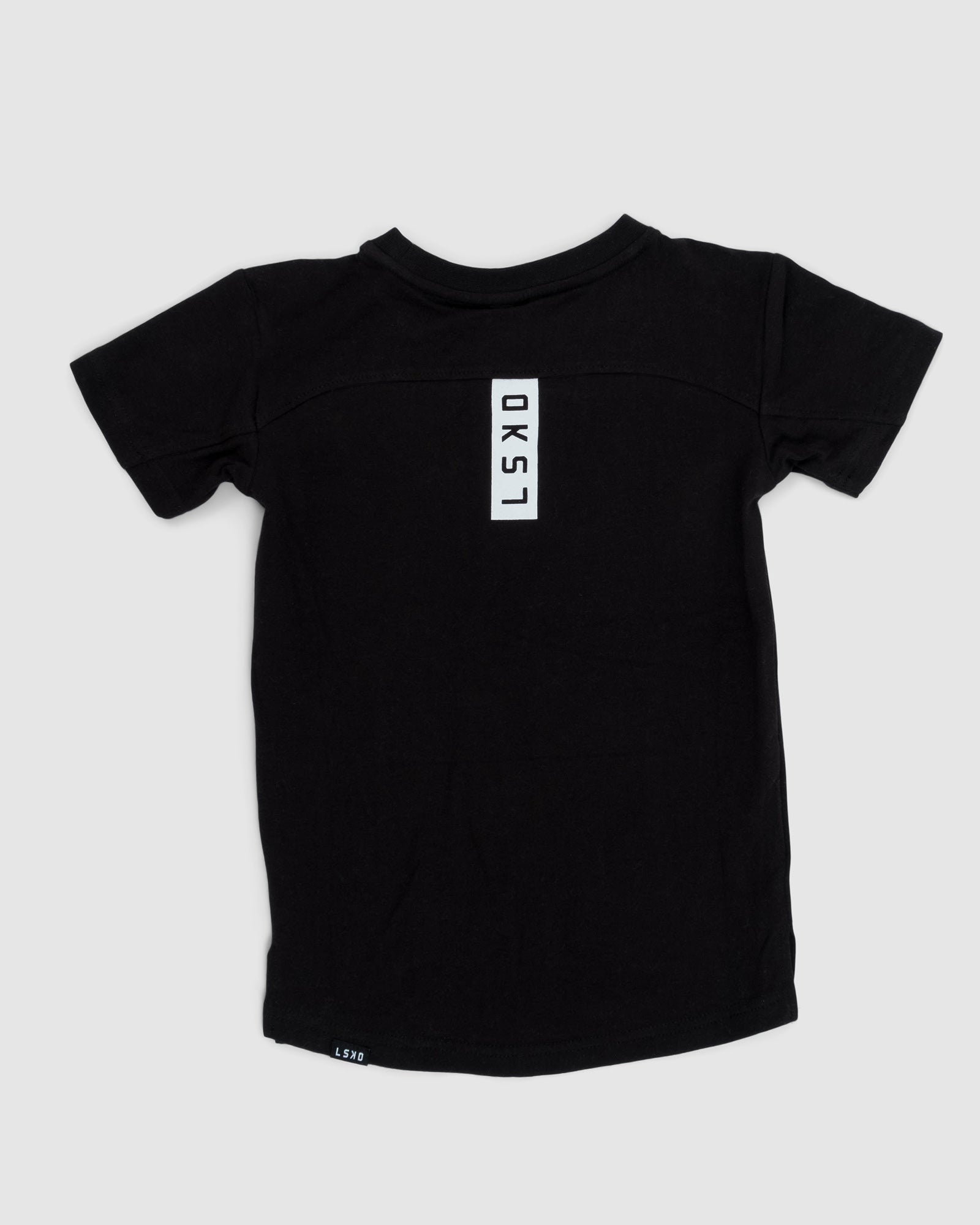 Model wearing Tab Tee (00-8) - Black