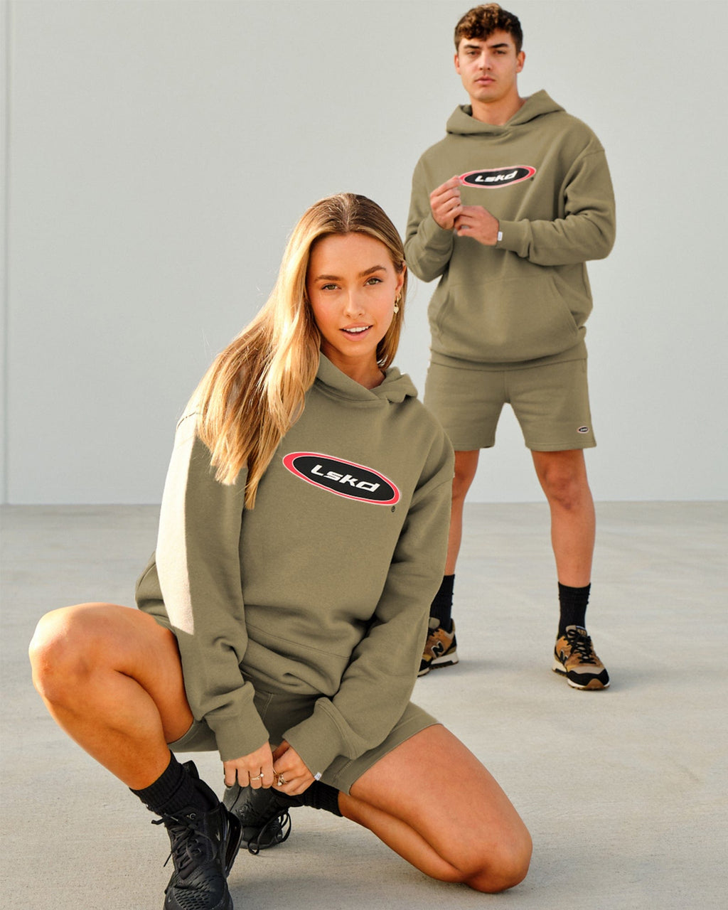 Model wearing Unisex Circa 2003 Oversize Hoodie - Laurel Oak