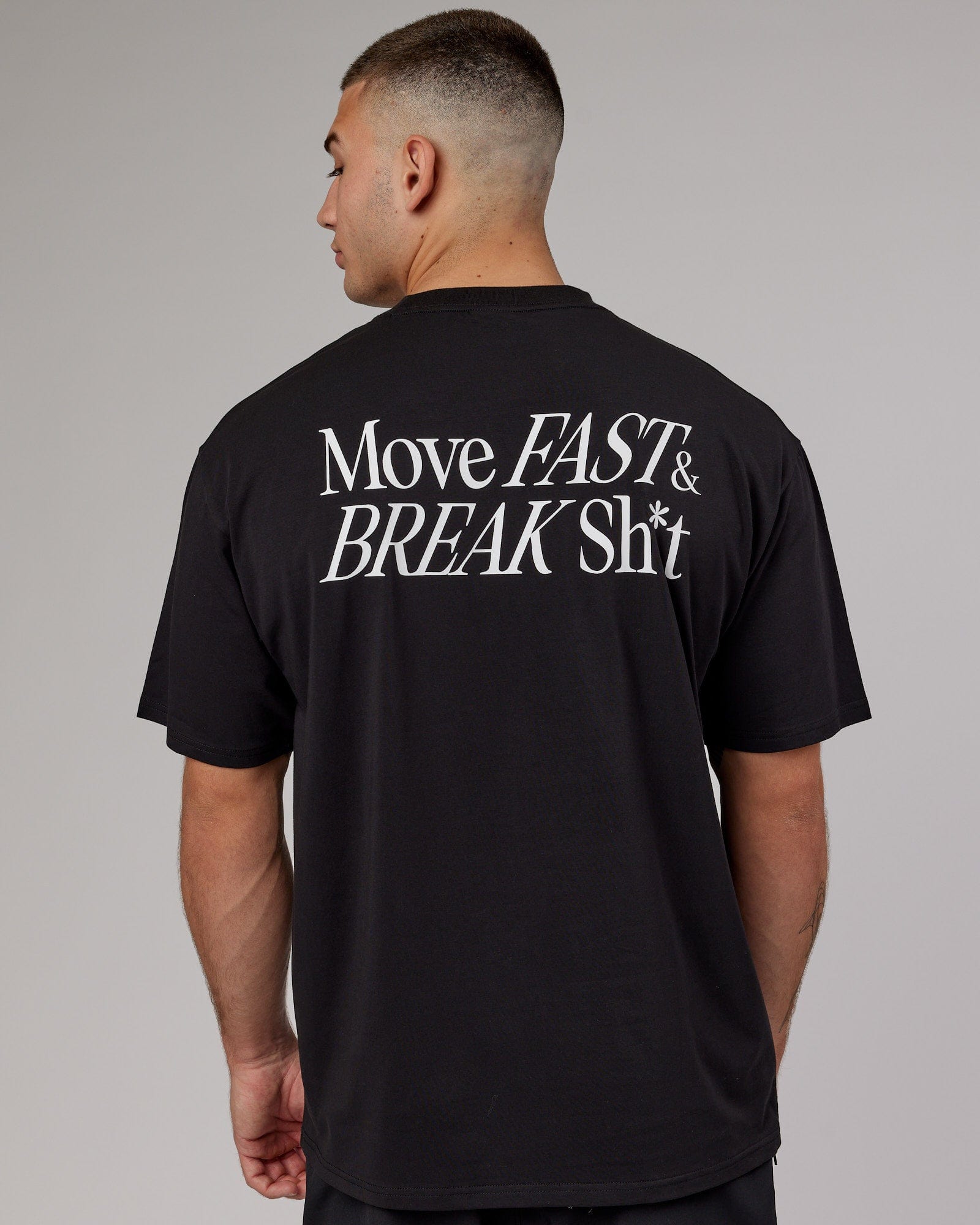 Model wearing VS5 FLXCotton Tee Oversize - Black-White