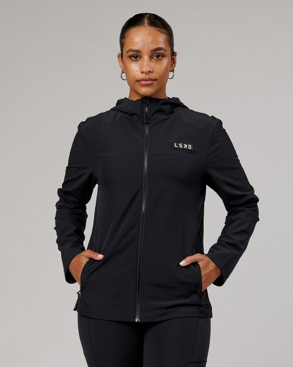 Model wearing Functional Training Jacket - Black