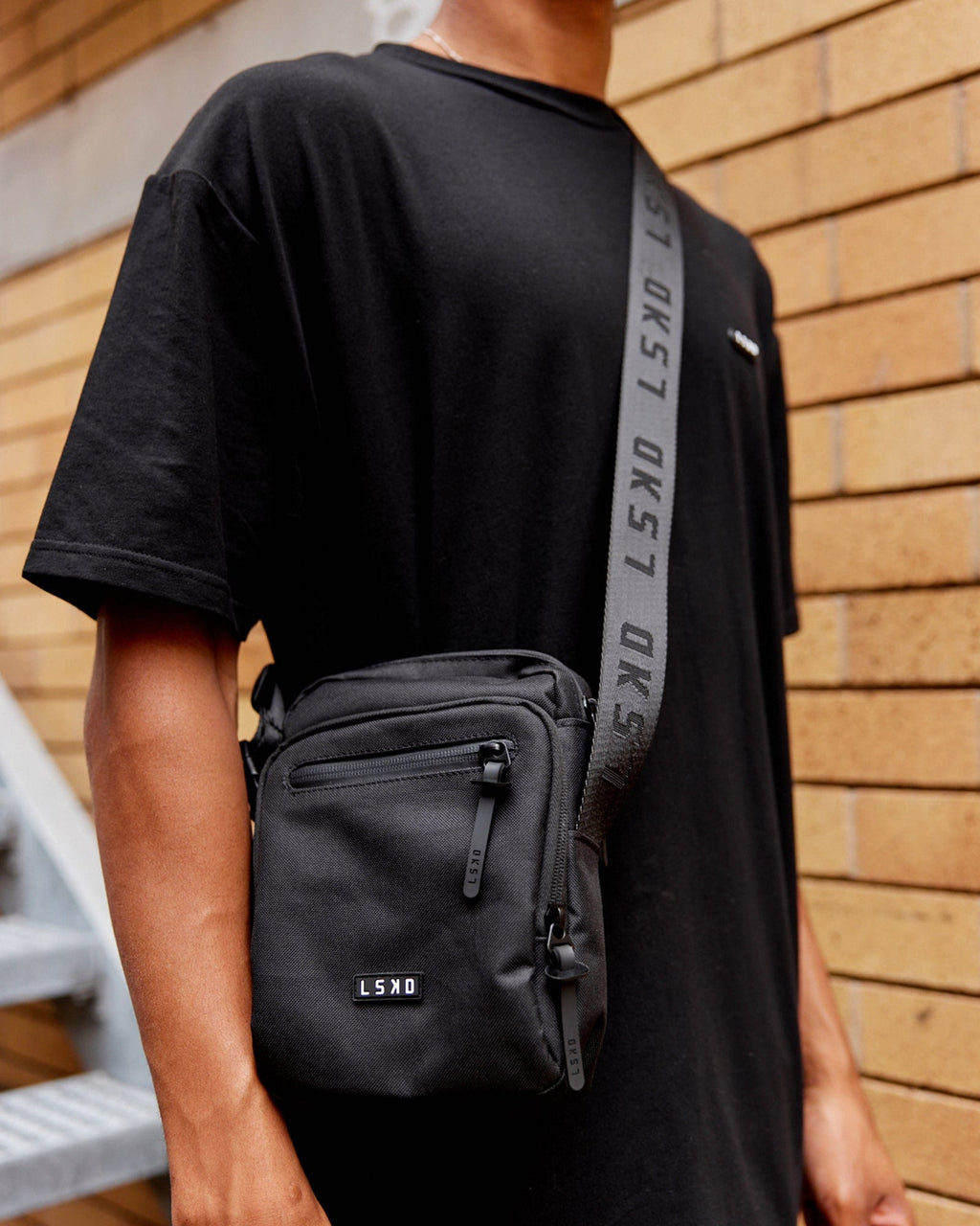 Model wearing All Day Crossbody Bag - Black