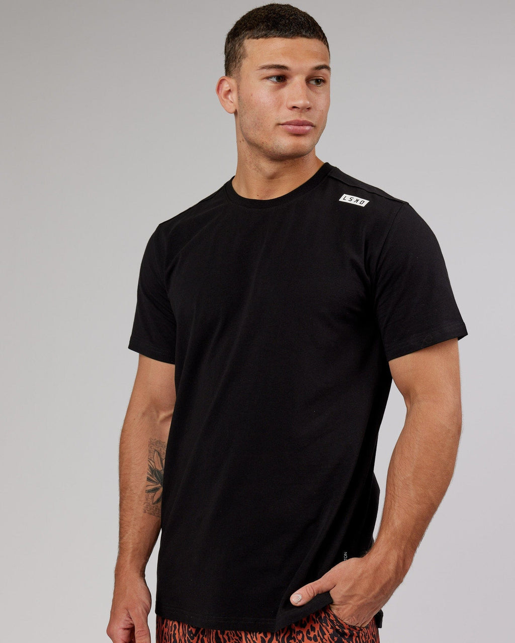 Model wearing Athlete FLXCotton Tee - Black