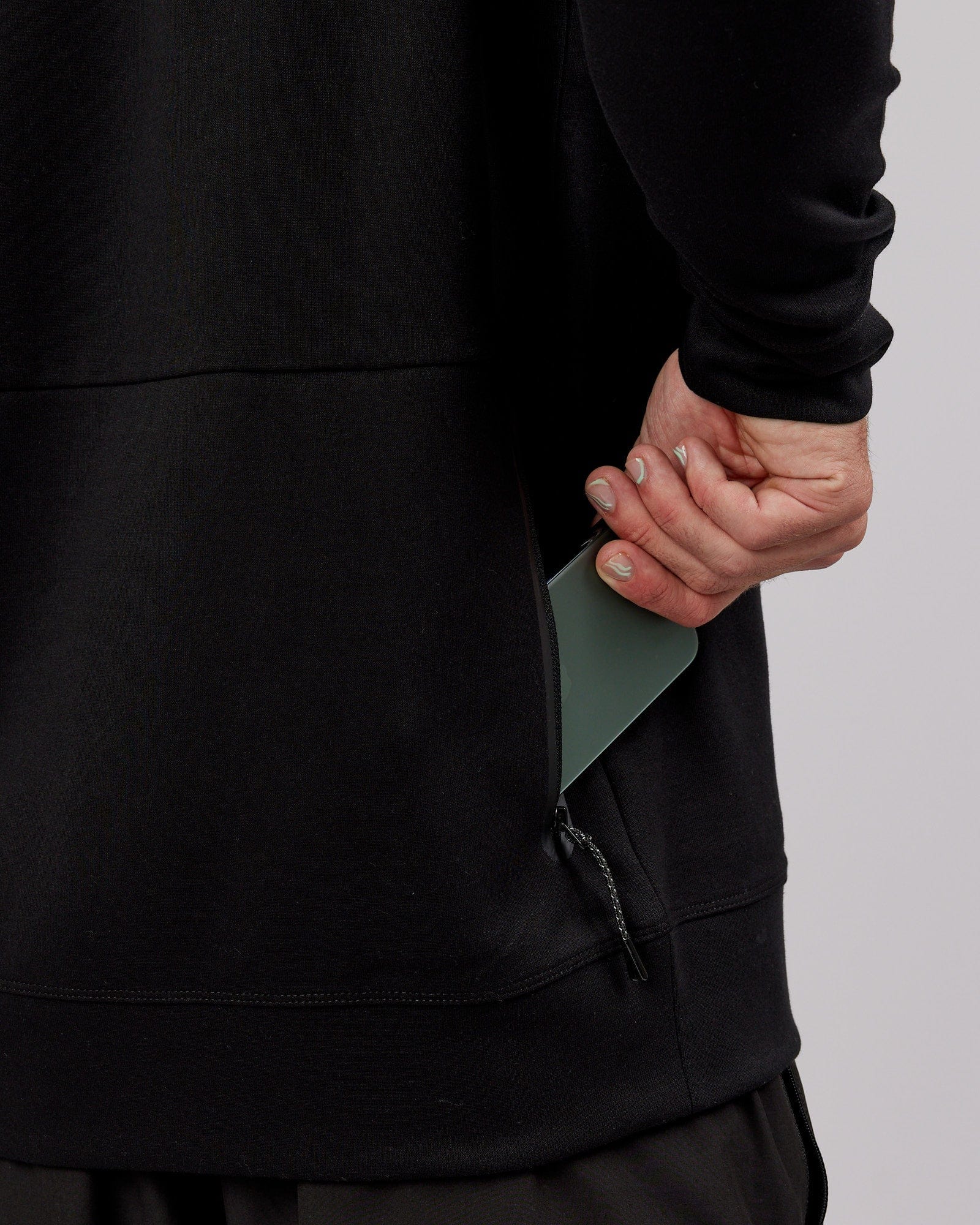 Model wearing Athlete ForgedFleece Sweater - Black