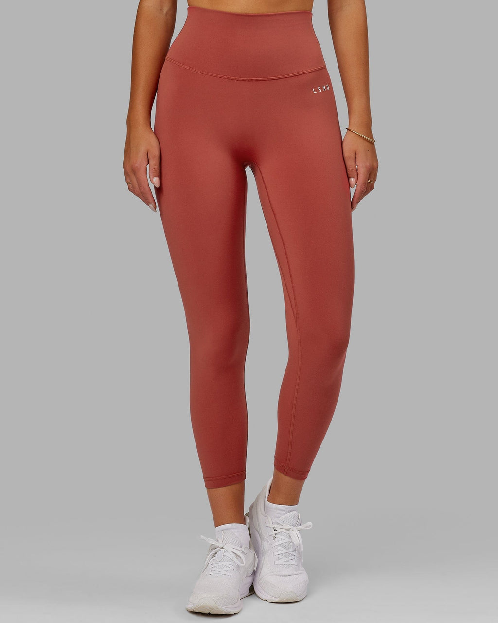 Model wearing Base 2.0 7/8 Length Tight - Paprika