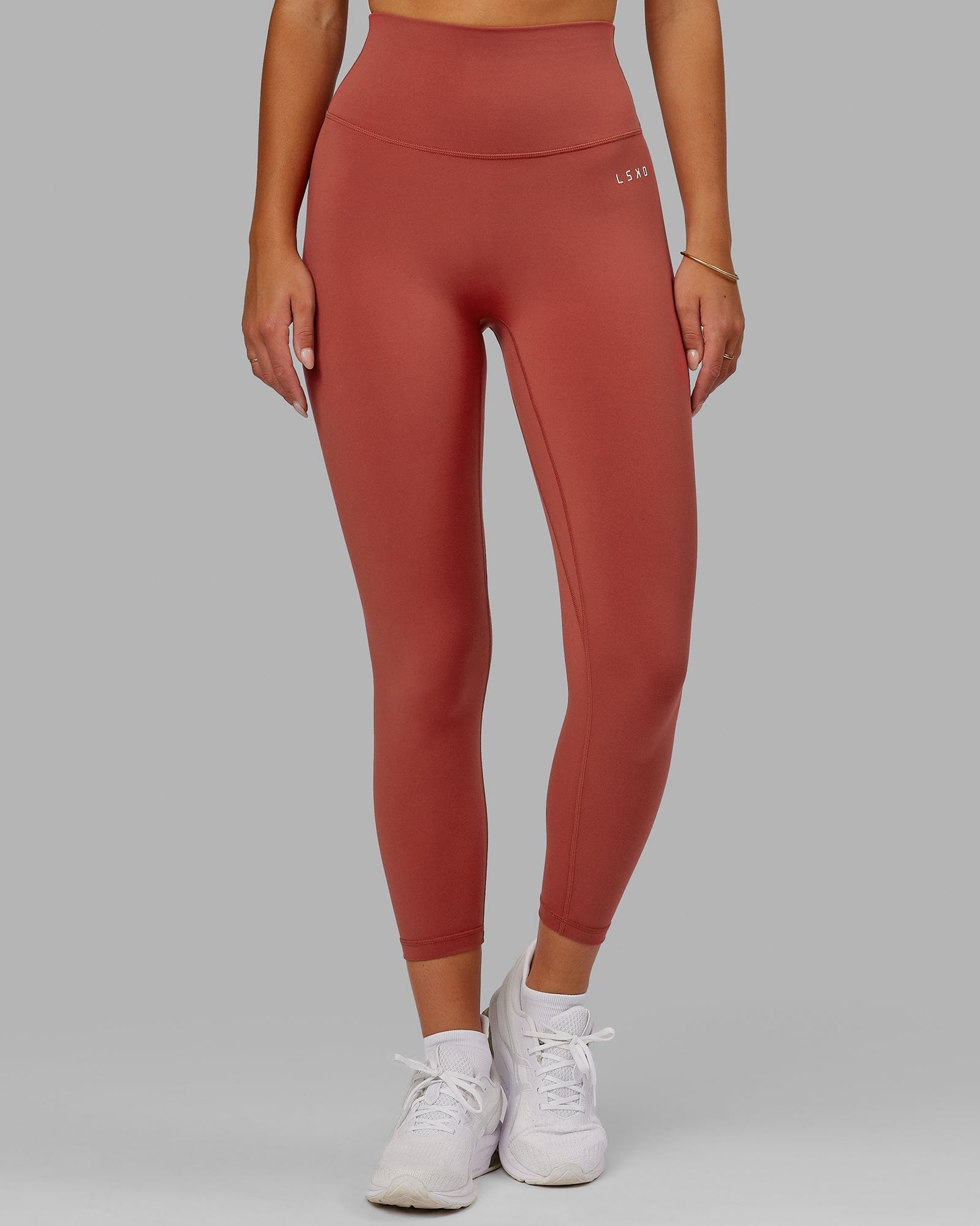 Model wearing Base 2.0 7/8 Length Tight - Paprika