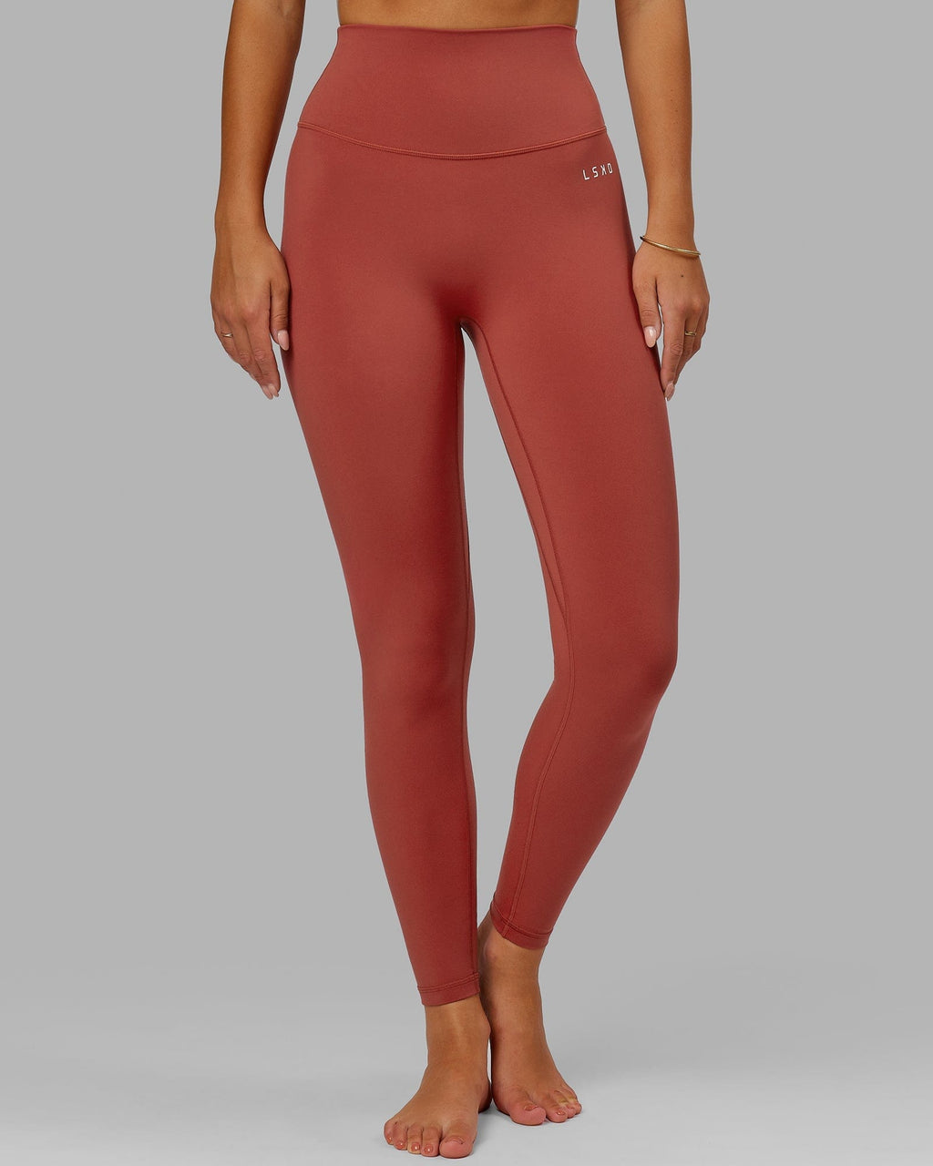 Model wearing Base 2.0 Full Length Tight - Paprika