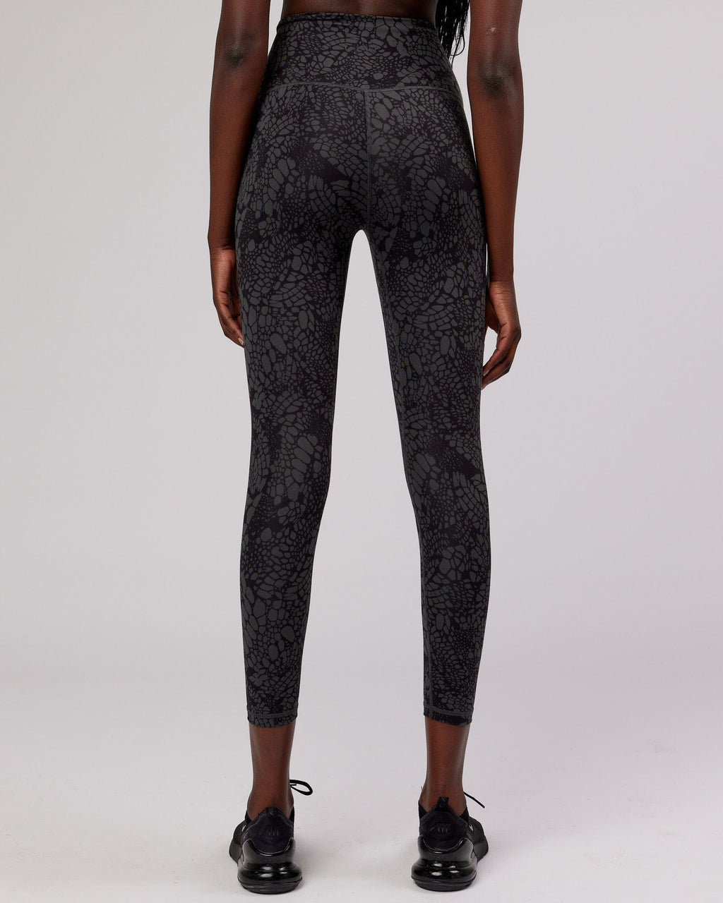 Model wearing Base 7/8 Length Tight - Black Mamba