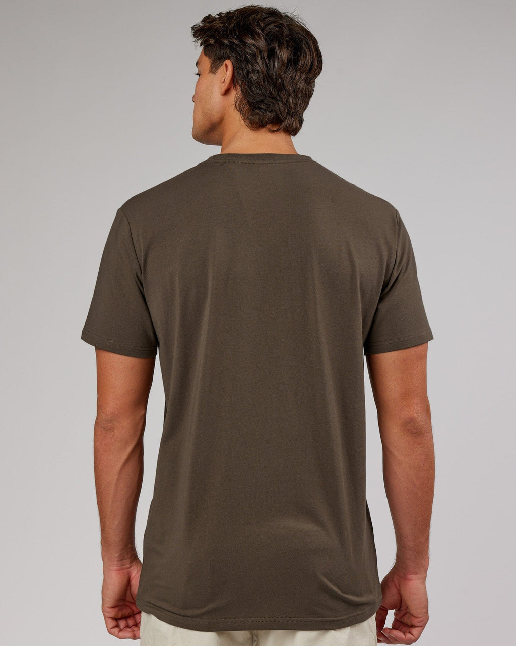 Model wearing Base FLXCotton Tee - Army Green
