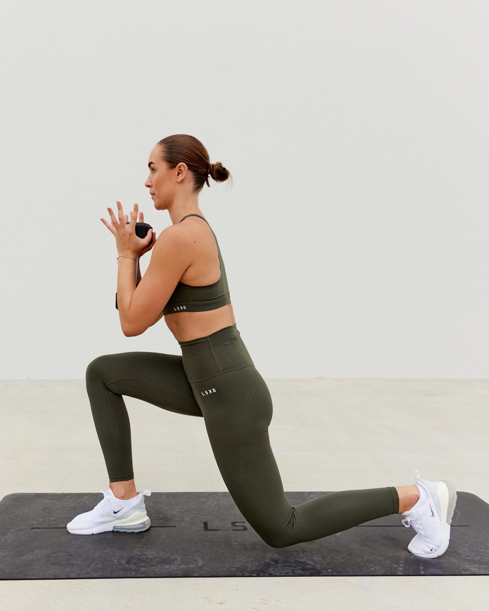 Model wearing Base Full Length Tight - Forest Night