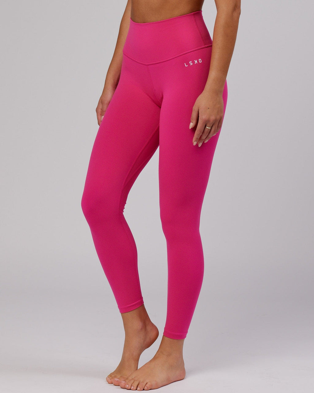 Model wearing Base Full Length Tight - Magenta
