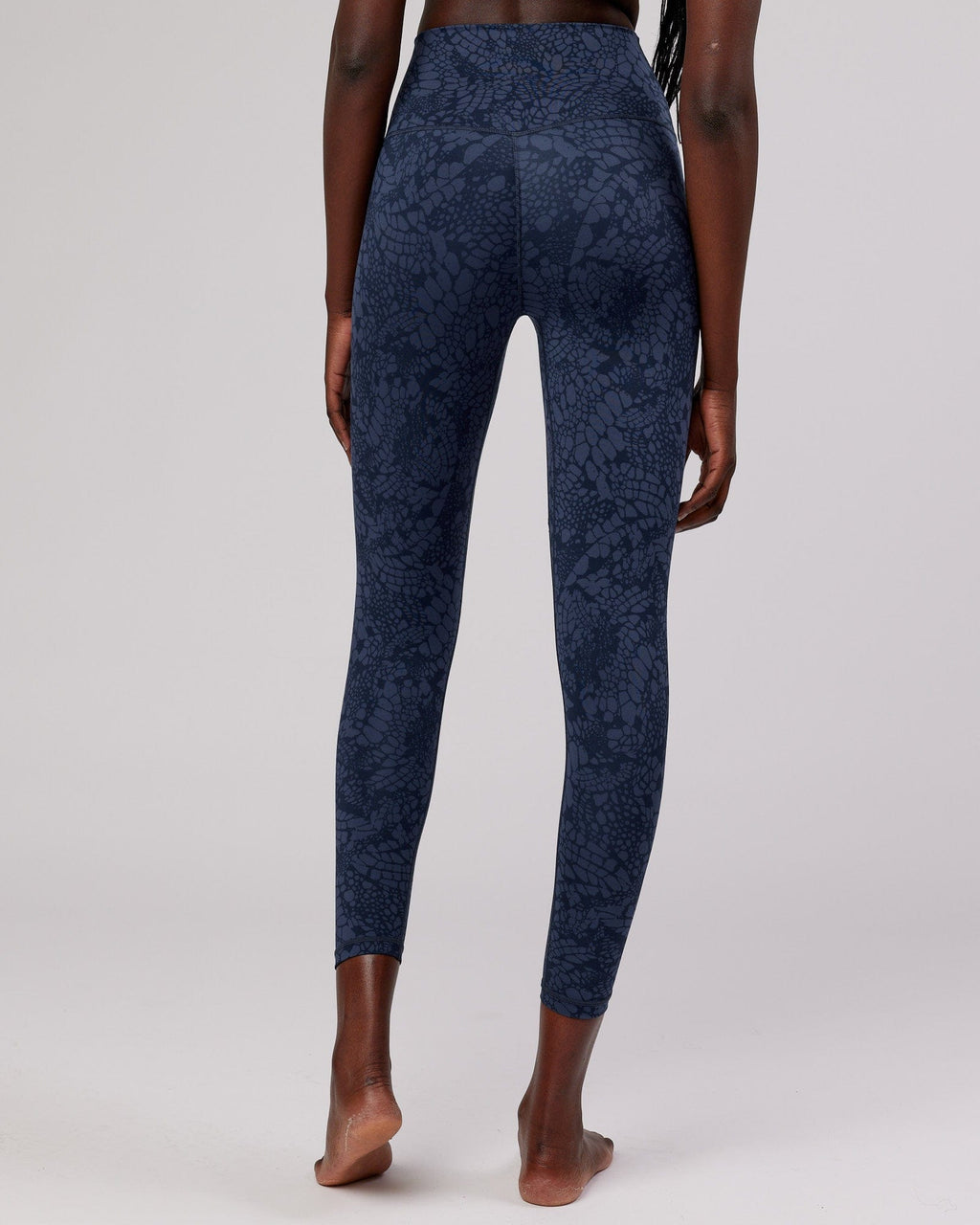 Model wearing Base Full Length Tight - Navy Mamba