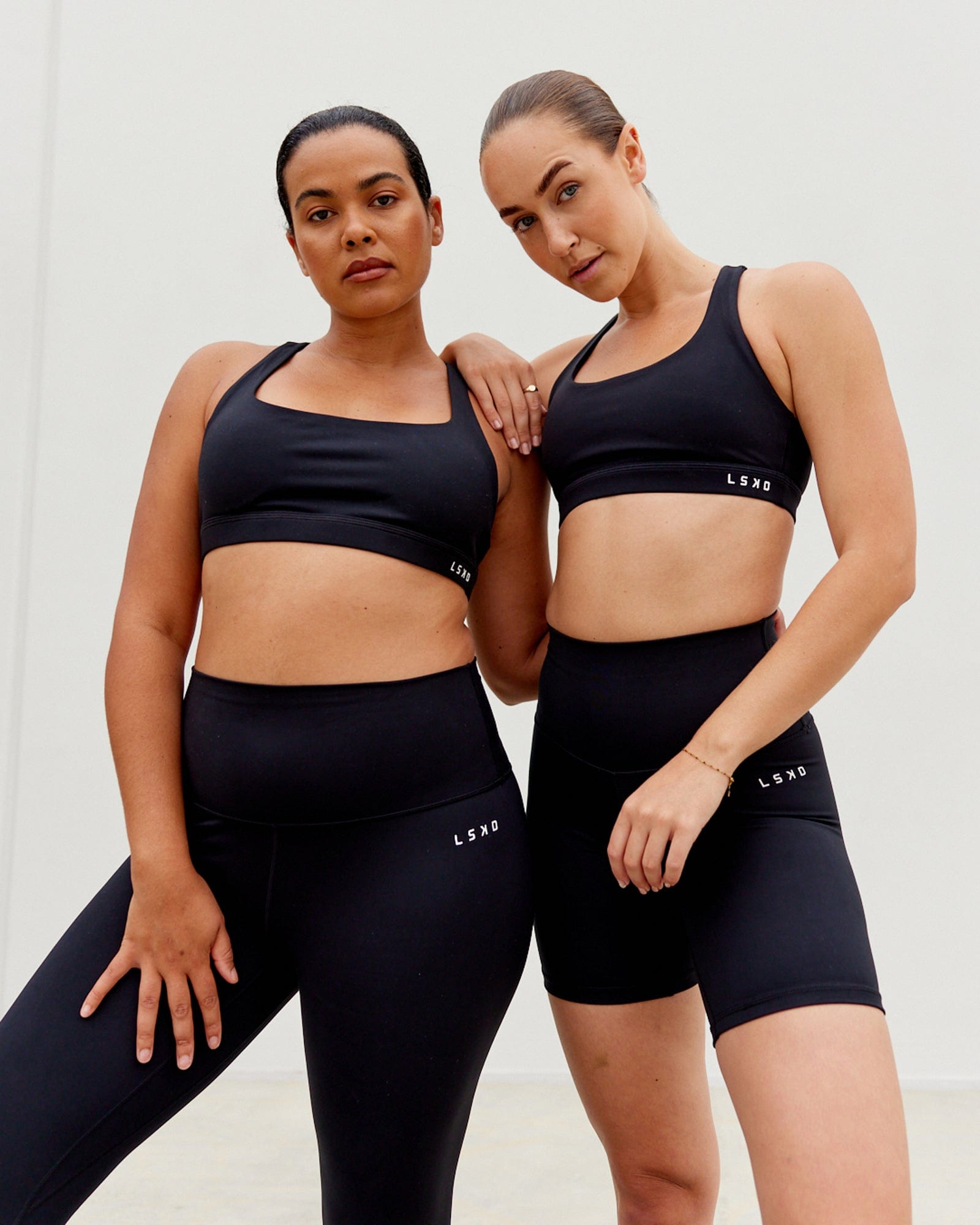 Model wearing Base Sports Bra - Black