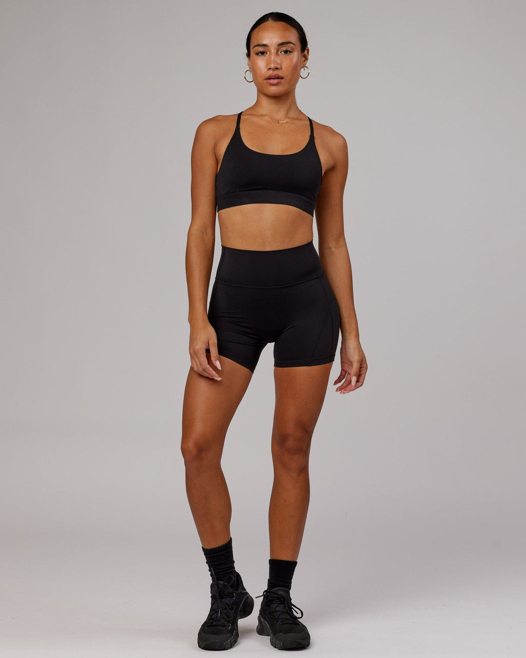 Model wearing Bend X-Short Tight - Black