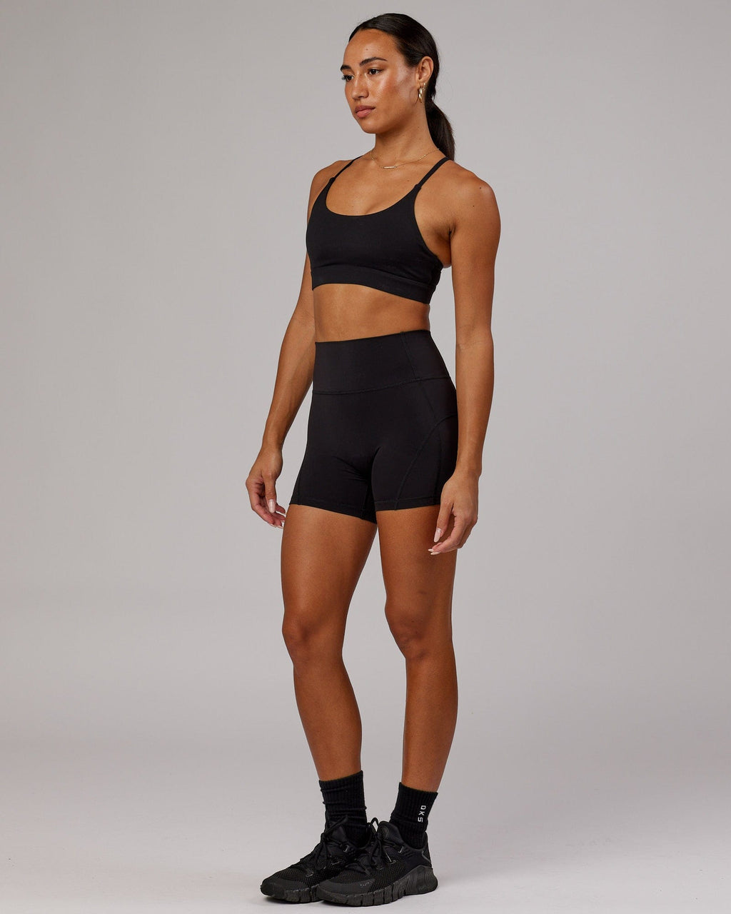 Model wearing Bend X-Short Tight - Black