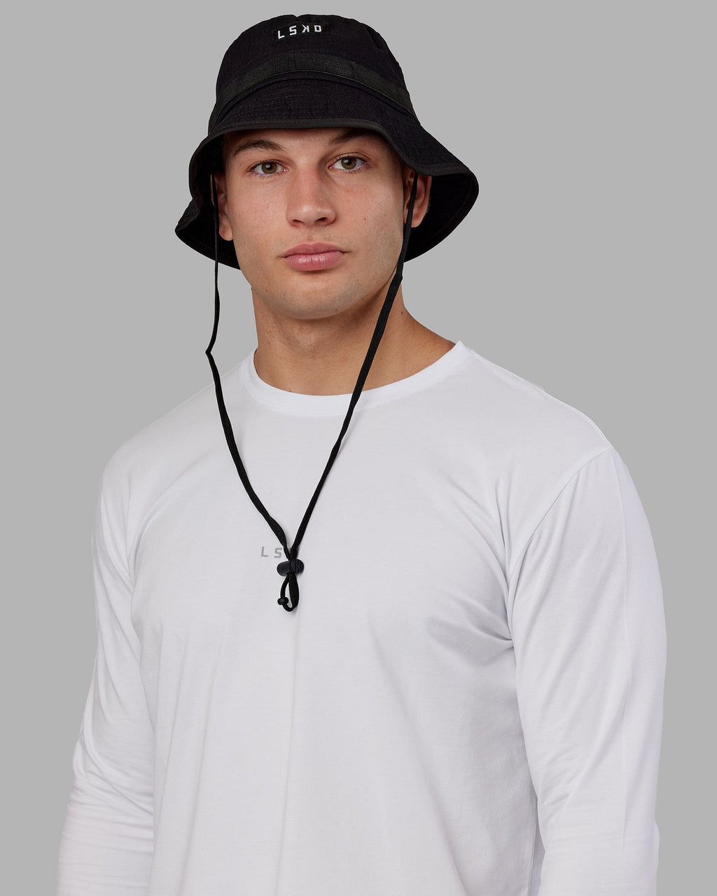 Model wearing Performance Boonie Hat - Black