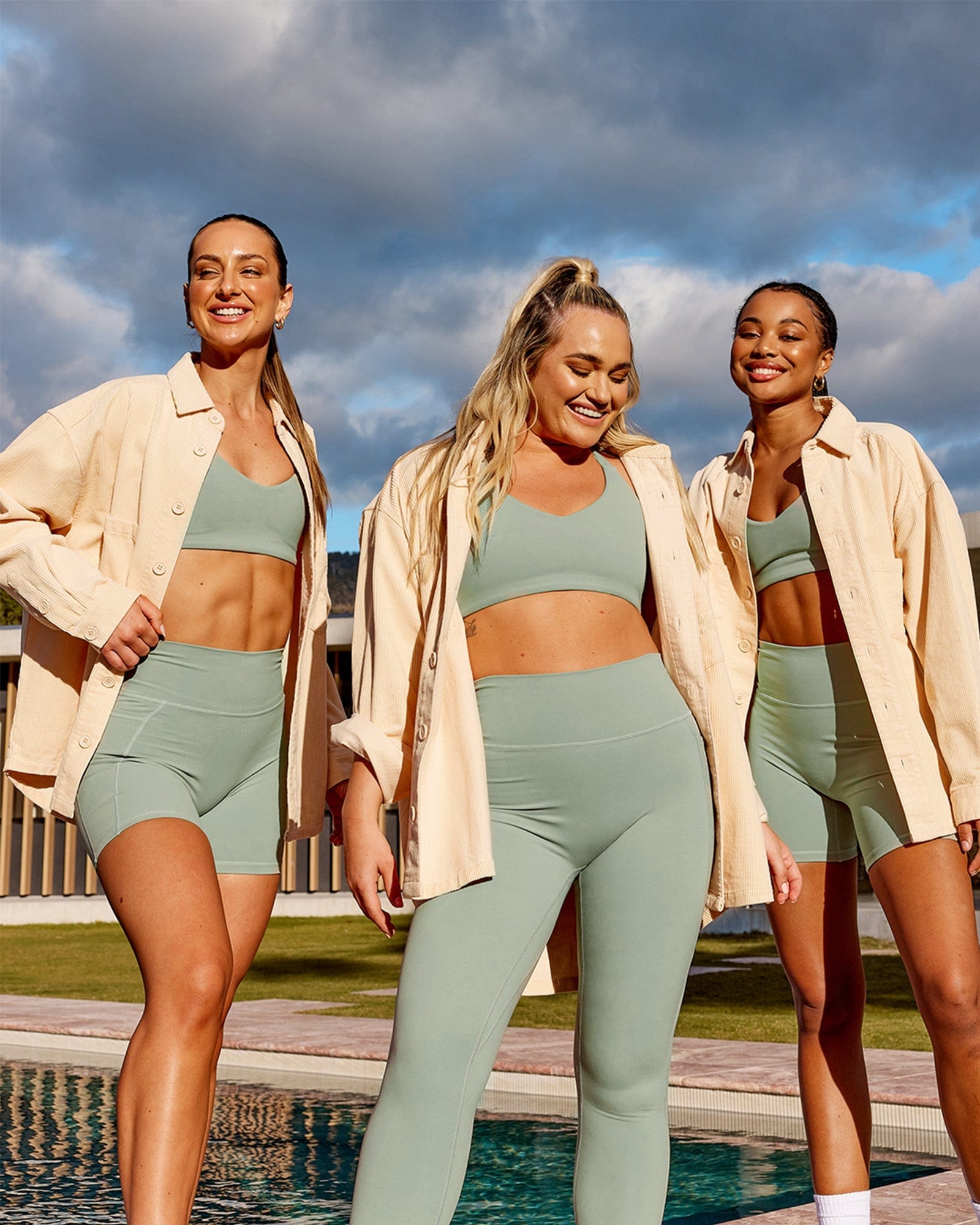 Model wearing Rise Cord Shacket - Classic Cream