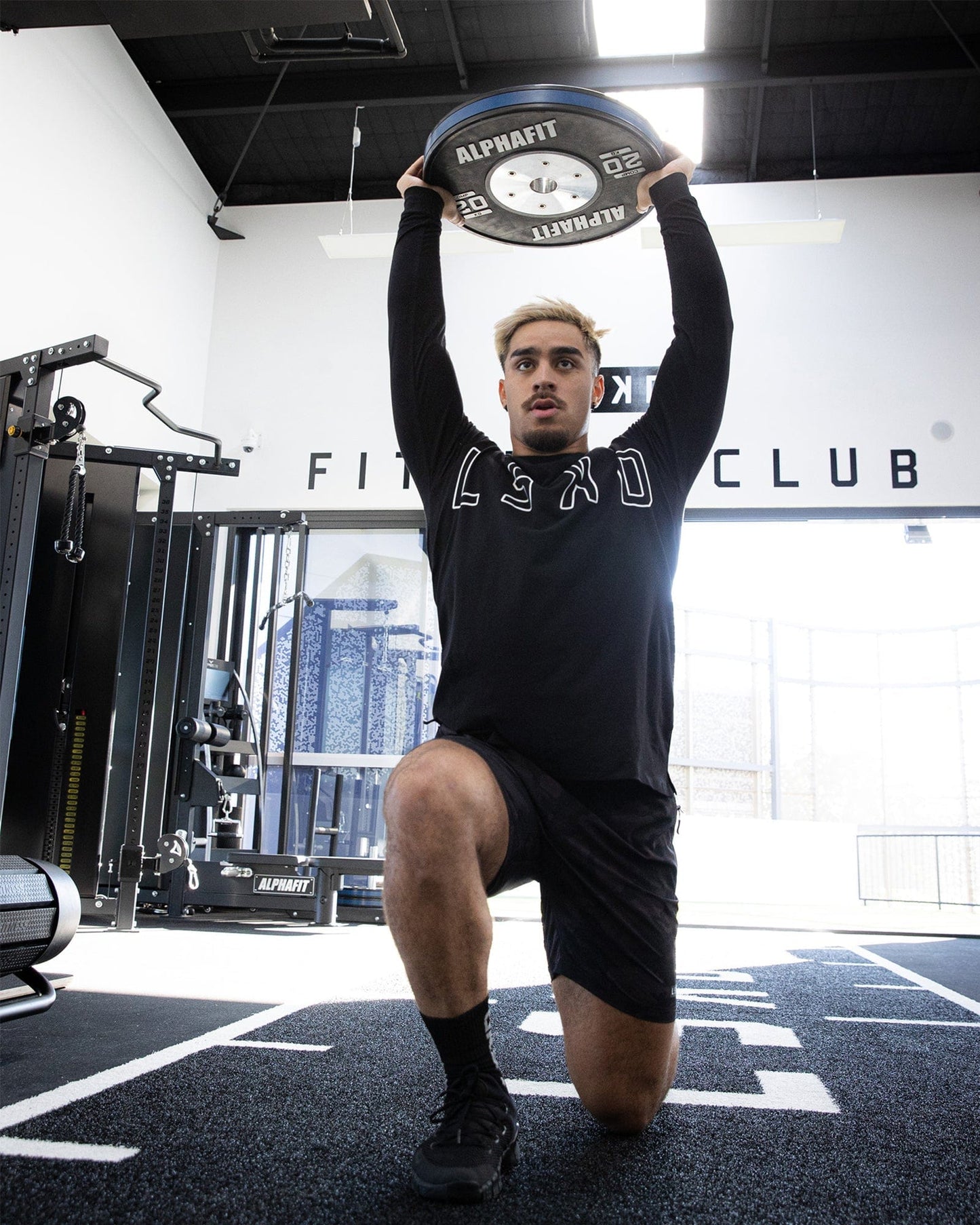 Model wearing Expand FLXCotton LS Tee - Black