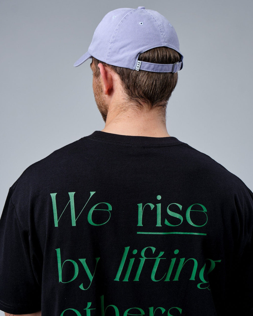 Model wearing Compact Hat - Cosmic Sky