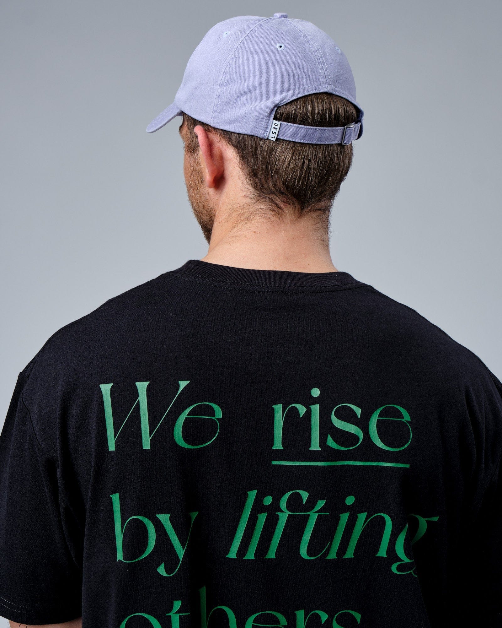 Model wearing Compact Hat - Cosmic Sky