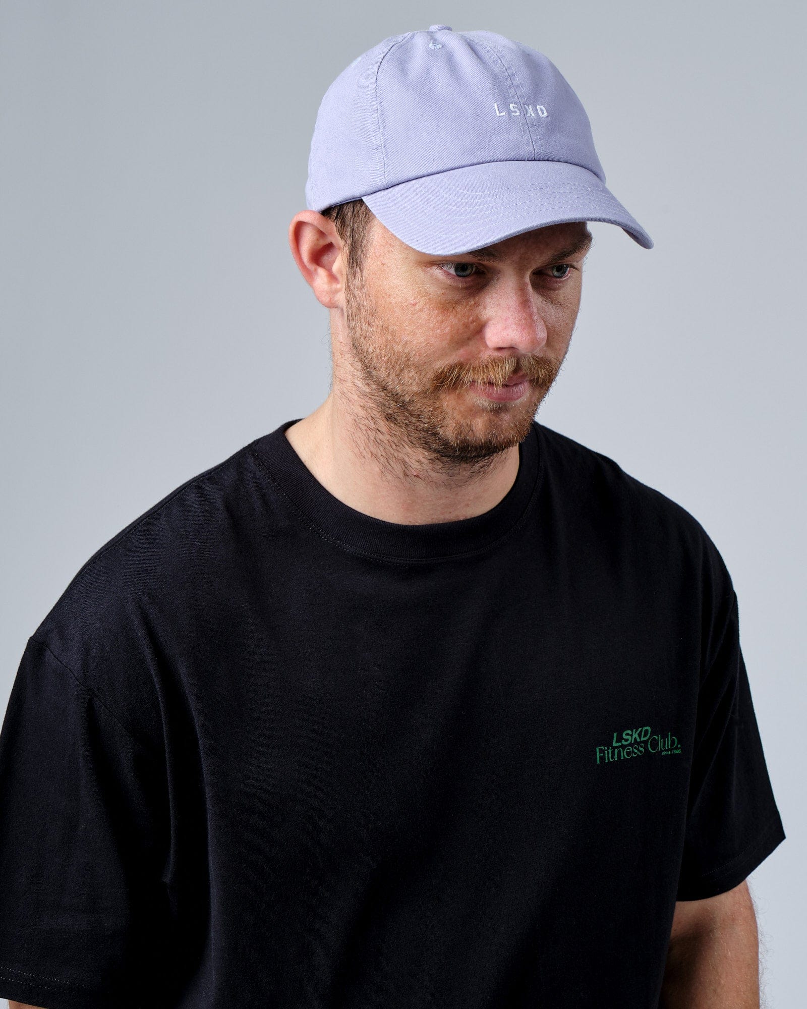 Model wearing Compact Hat - Cosmic Sky